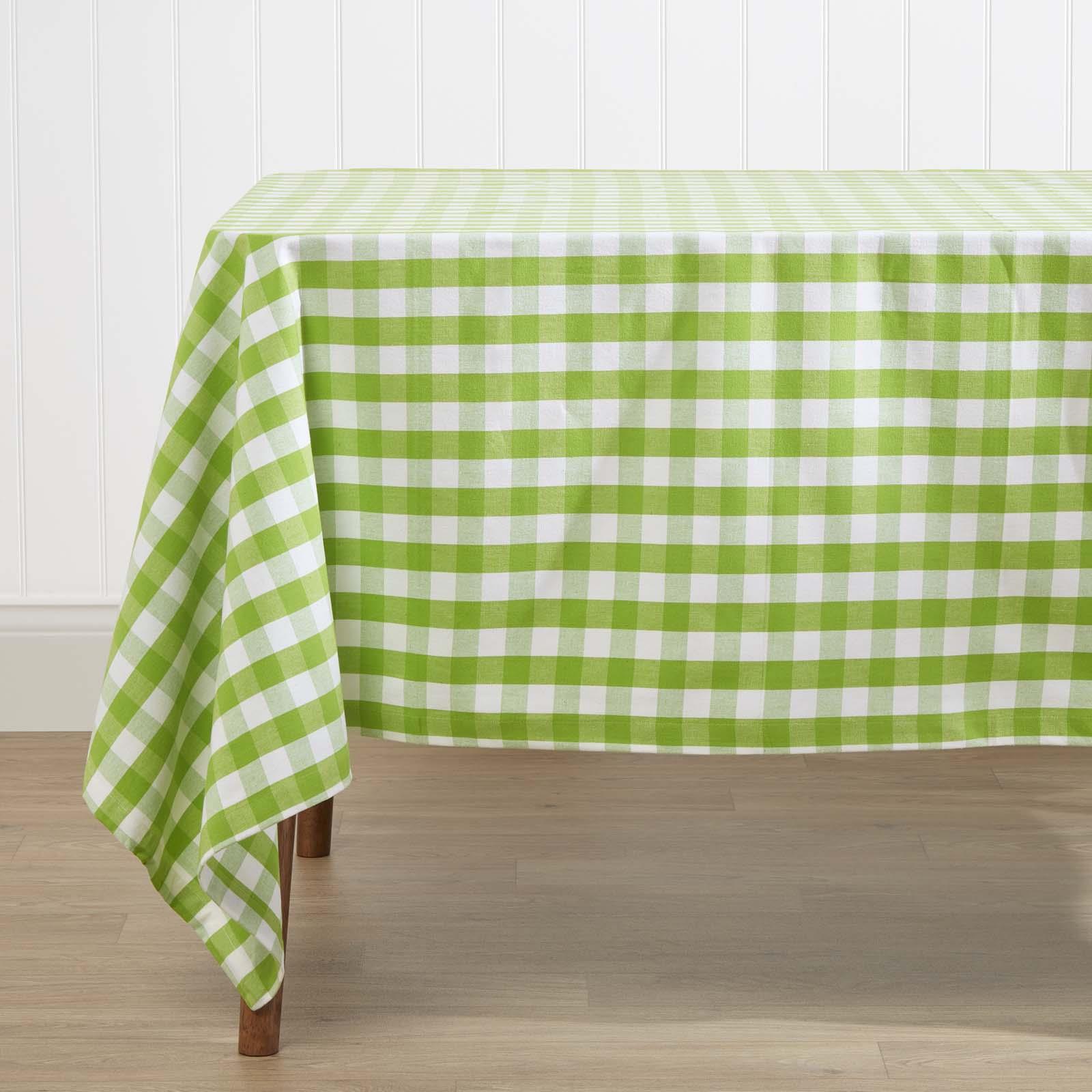 Block Check Tablecloth 100% Cotton Matching With Placemats, Napkins and Seat Pad - Picture 9 of 25