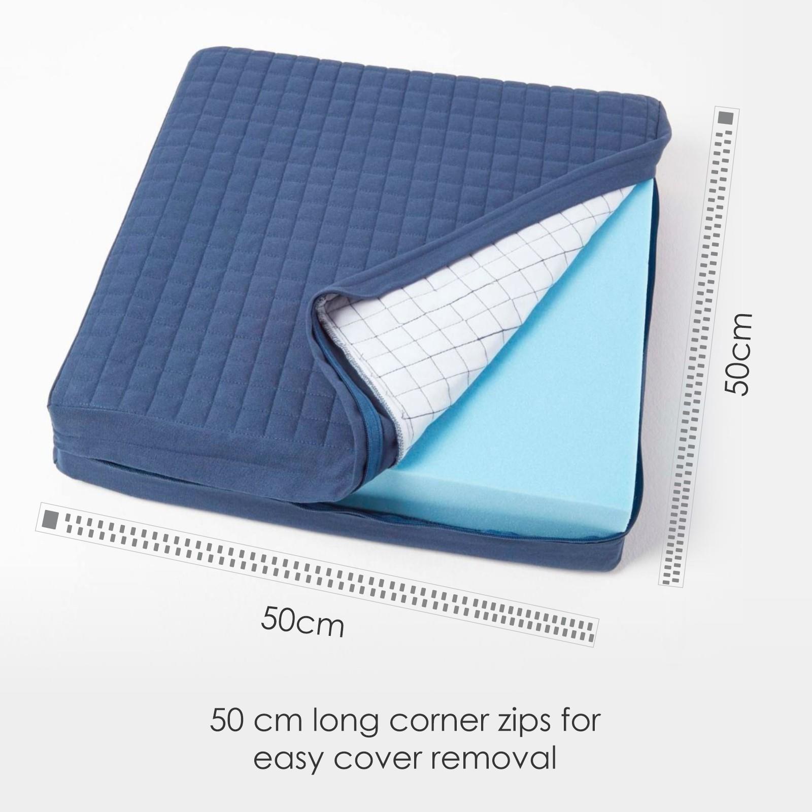 Quilted Armchair Booster Cushion with Removable Cover Firm Orthopaedic Foam - Picture 3 of 43