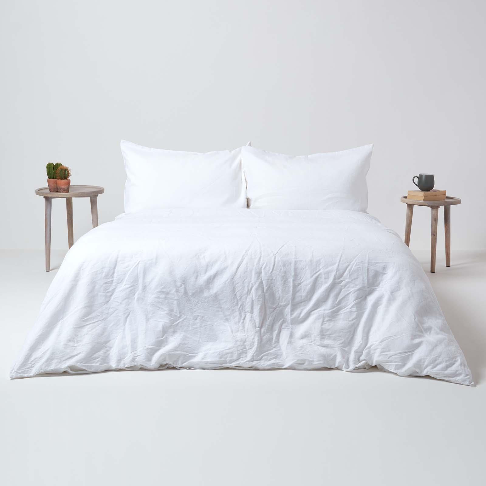 Luxury Soft Continental Linen Plain Duvet Cover with Pillowcases