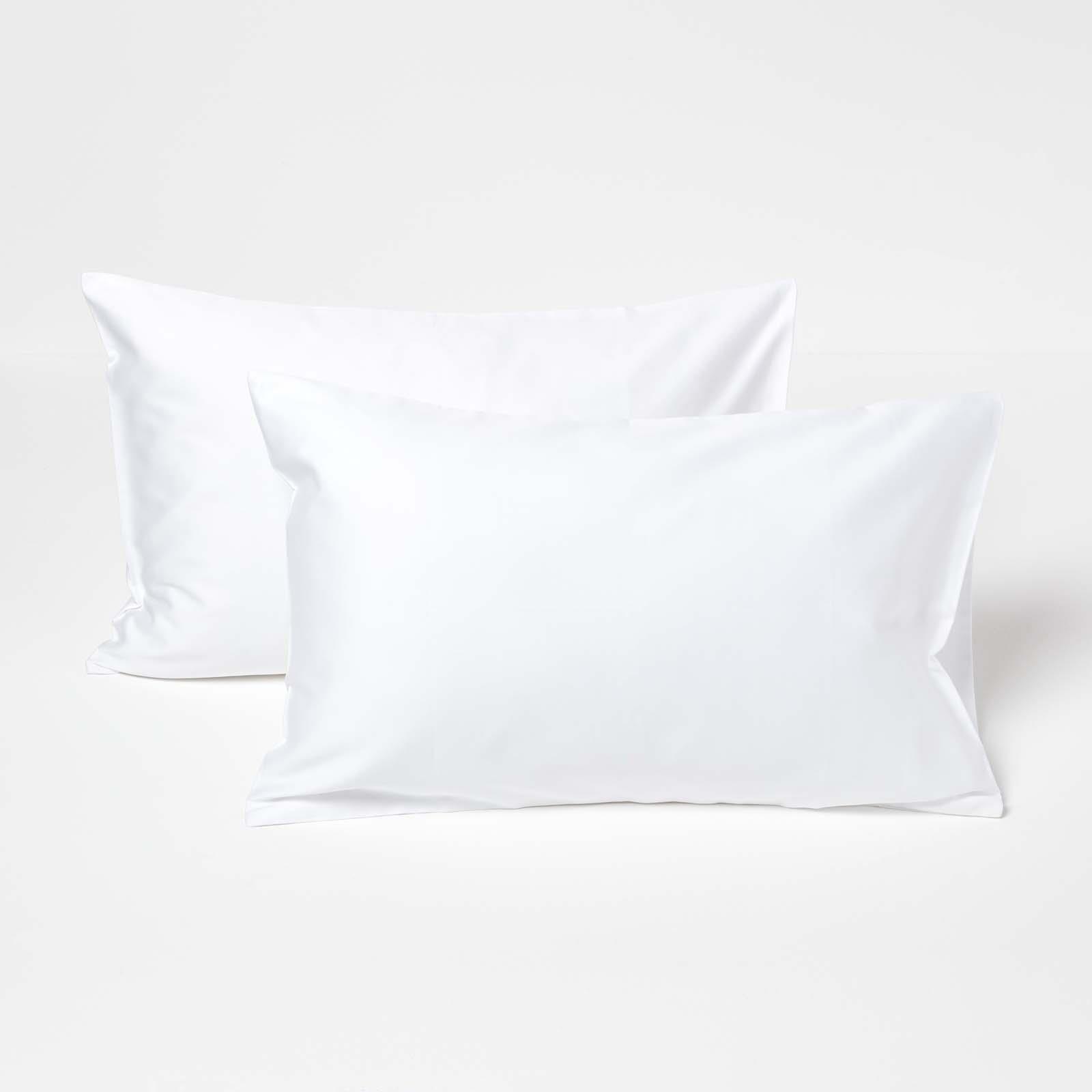 Funda de almohada de algodón orgánico 40 x 60 cm par 400TC 600TC equivalente - Imagen 7 de 11