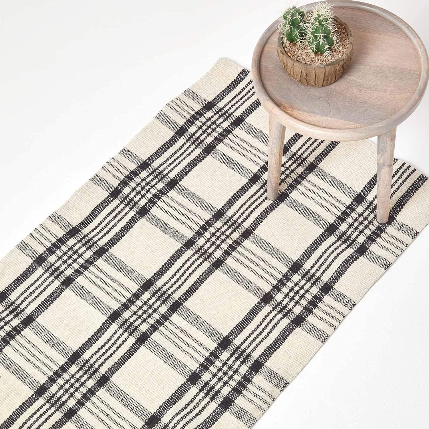 Handwoven 100% Wool Non Slip Rug/Hall Runner Traditional Scottish Tartan Check - Picture 17 of 22