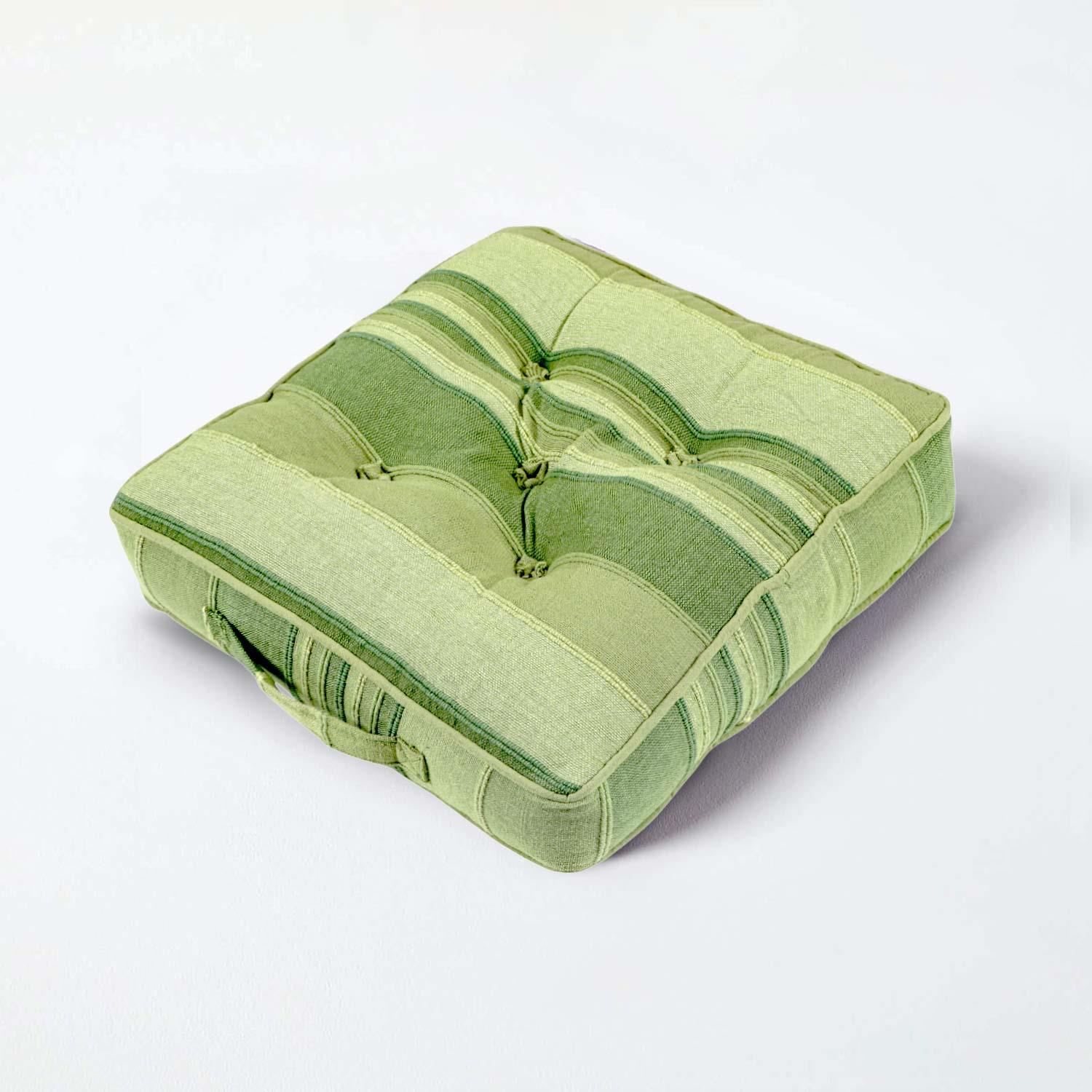 Morocco Striped Floor Cushion Outdoor Garden Dining Booster Seat Pads Square - Picture 14 of 49