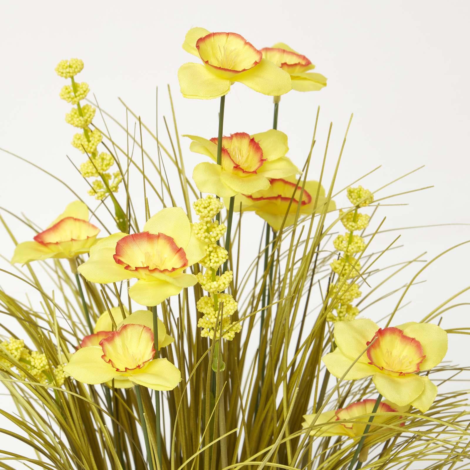 Artificial Meadow Flower And Grass Arrangement Freestanding Indoor