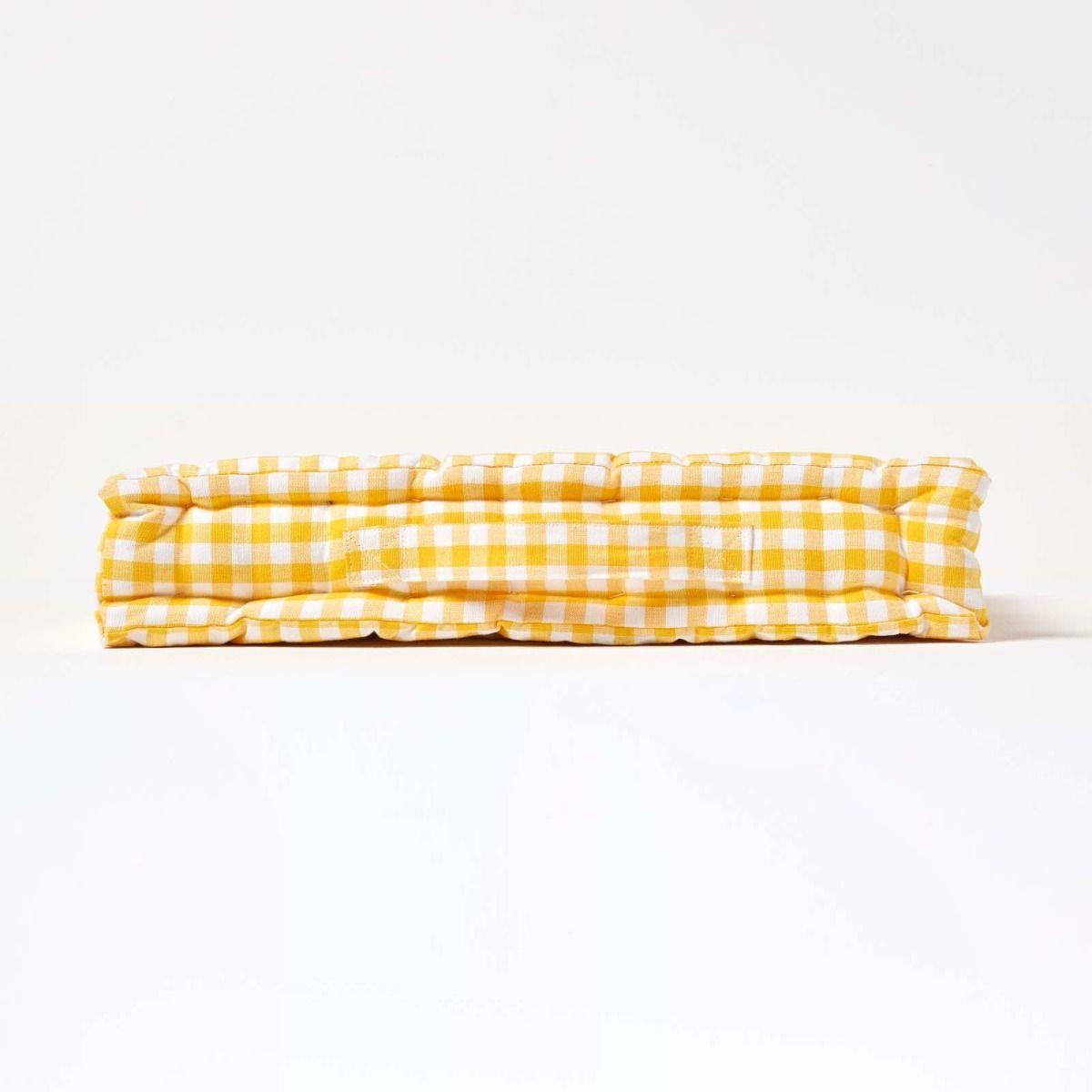 Gingham Check Large Floor Cushions Outdoor Garden Dining Booster Seat Pads - Picture 24 of 25