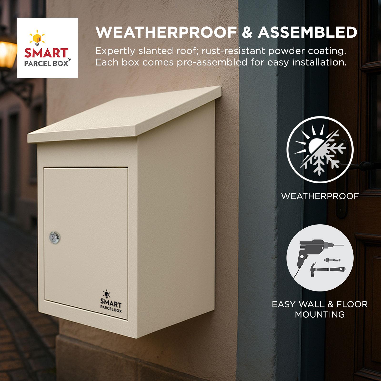 Medium Parcel Delivery Drop Box Lockable Home Storage Letter Post Box - Picture 23 of 64