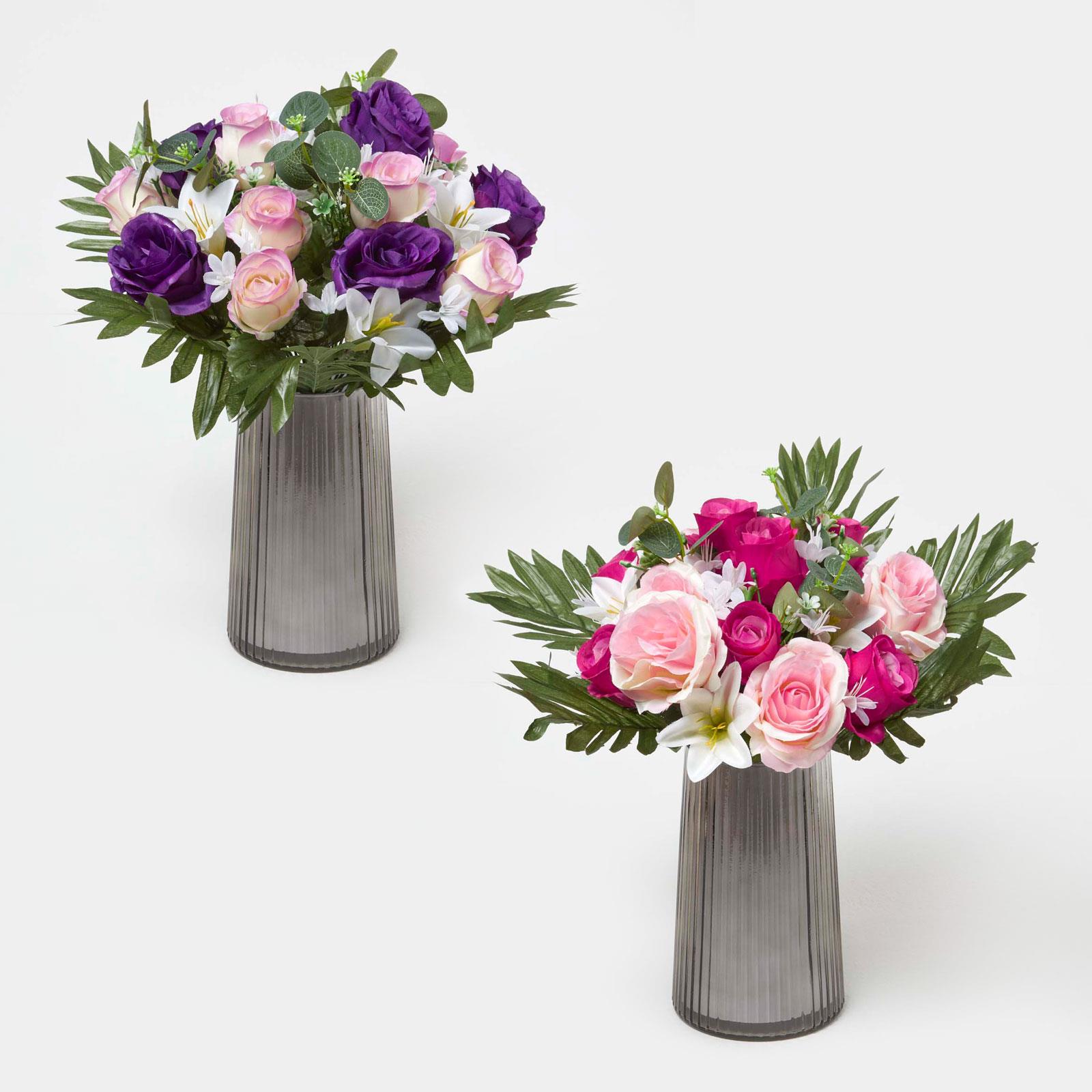 Artificial Fake Flowers Bouquet Arrangement Home Wedding Party Garden-Decor - Picture 3 of 38