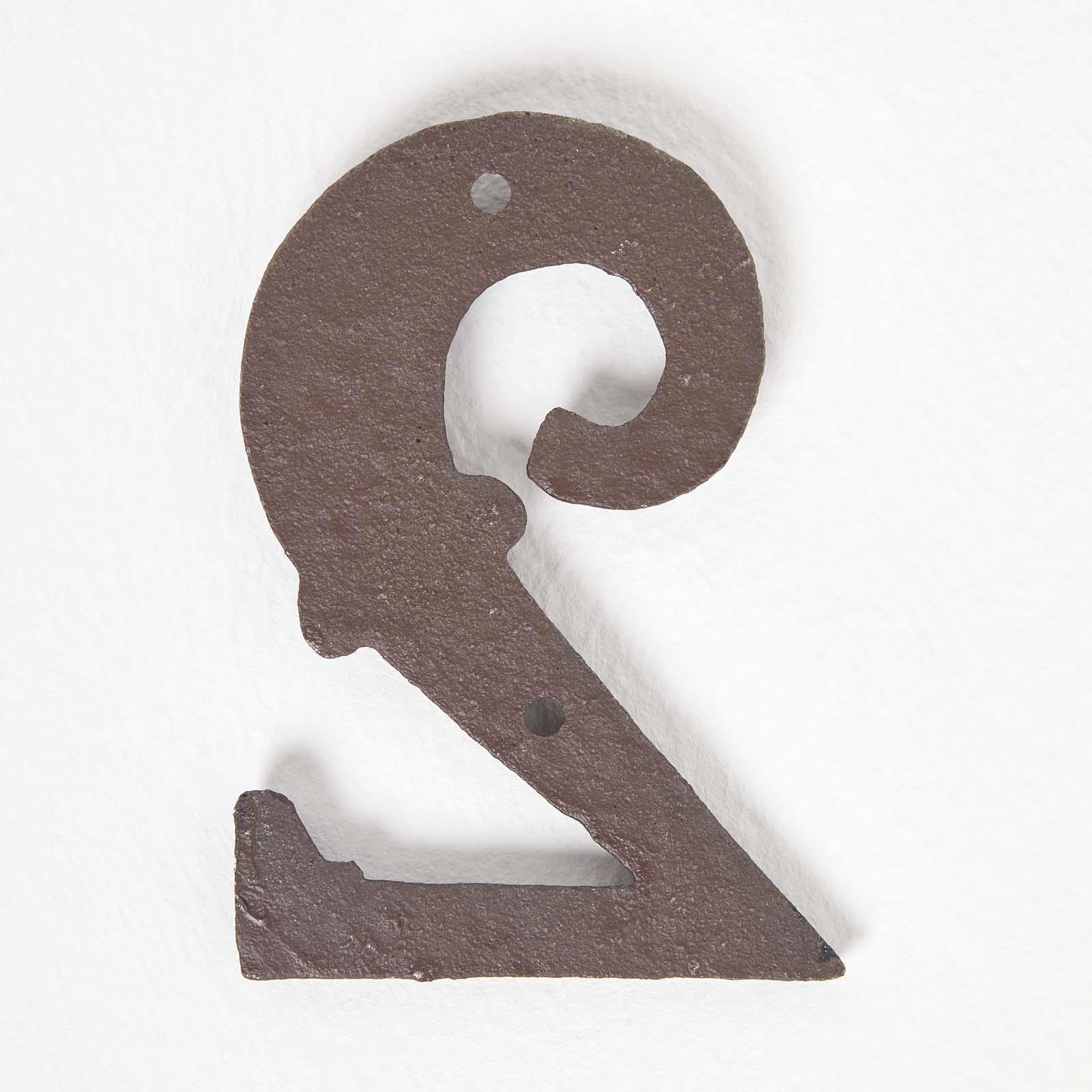 Brown Antique Cast Iron Door Number Sign Address 0-9 Traditional Design - Picture 11 of 41