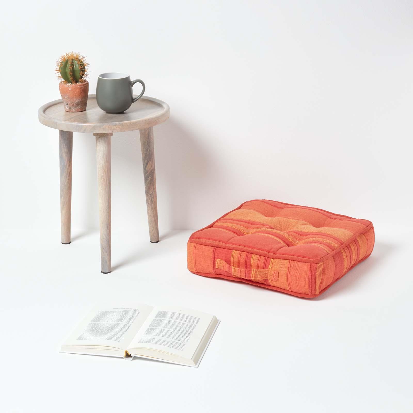 Morocco Striped Floor Cushion Outdoor Garden Dining Booster Seat Pads Square - Picture 39 of 49