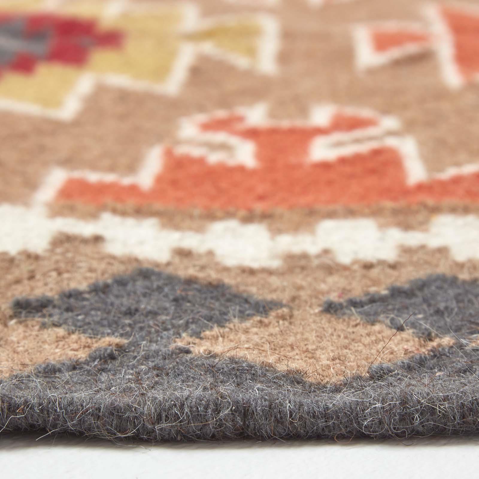 Handmade Cotton & Wool Kilim Rugs Runner Multi Coloured Geometric Diamond Carpet - Picture 42 of 64