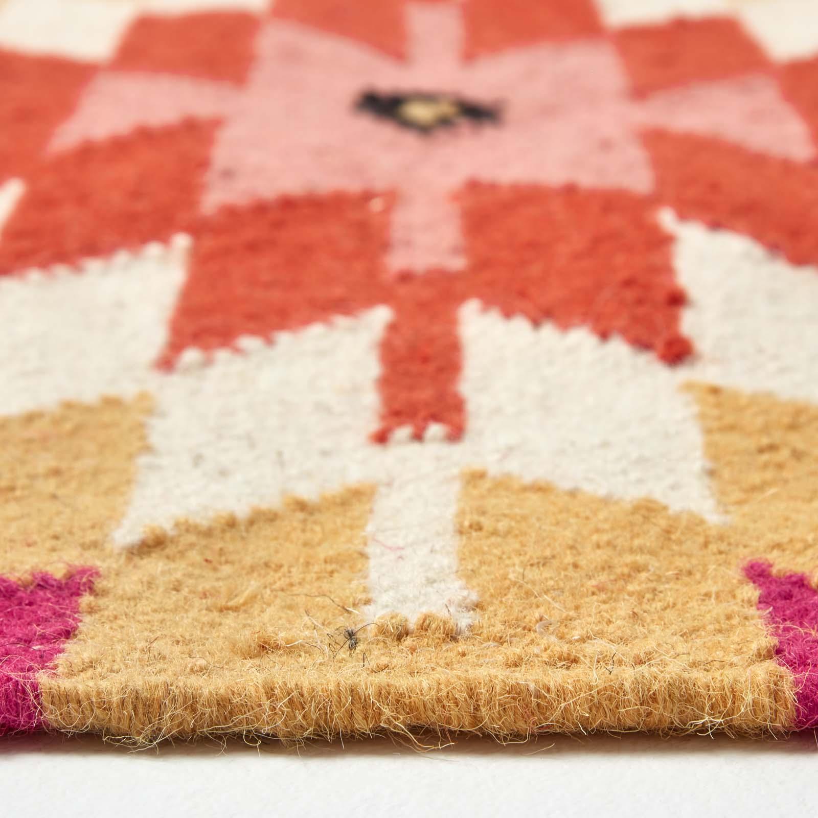 Handmade Cotton & Wool Kilim Rugs Runner Multi Coloured Geometric Diamond Carpet - Picture 49 of 64