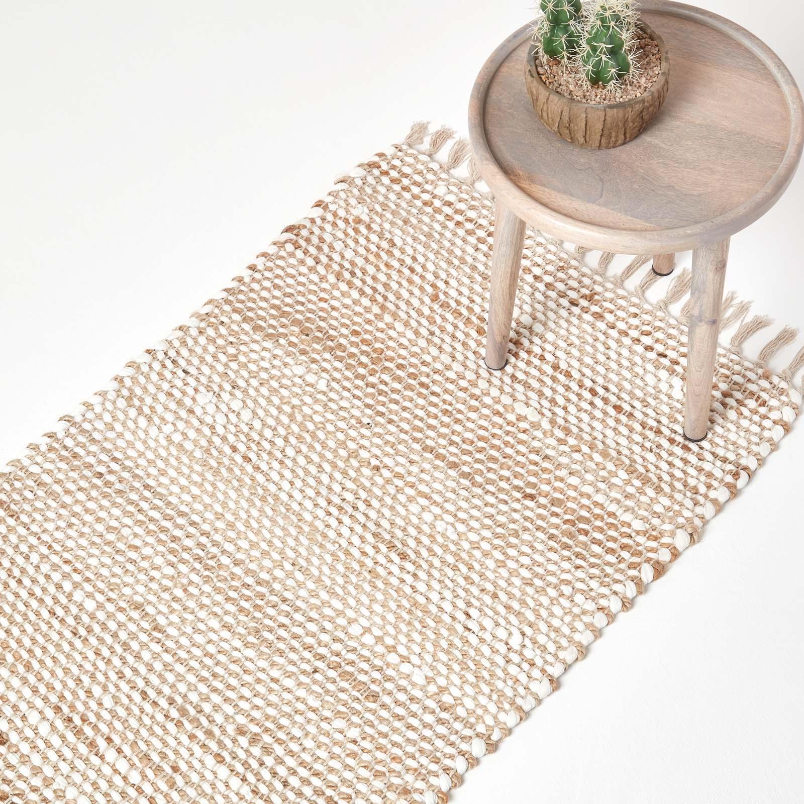 Handwoven Geometric & Checked Pattern Contemorary Style Cotton Hallway Runner - Picture 7 of 36