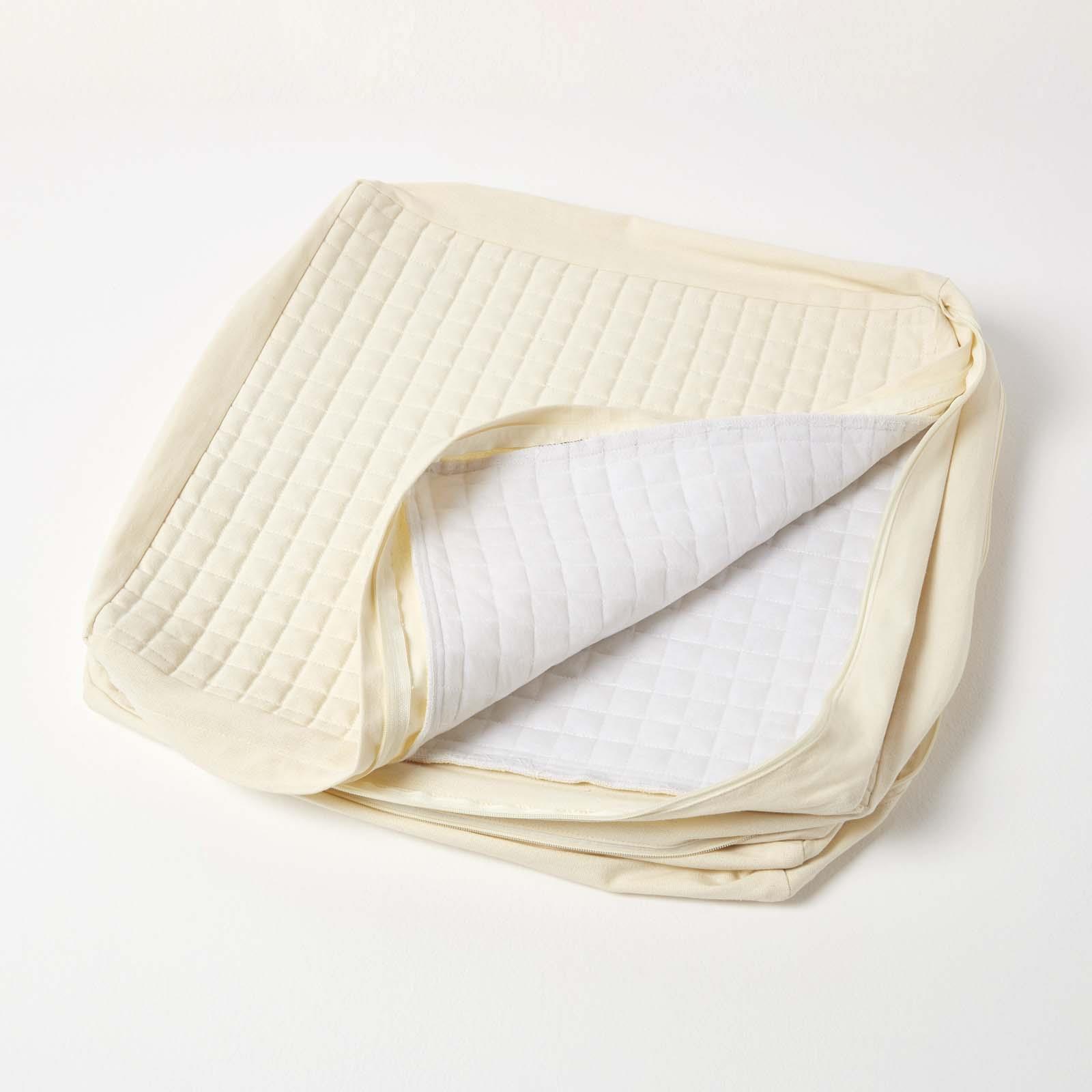 3 Seater Quilted Orthopaedic Booster Cushion Cover with Zip - Picture 4 of 50
