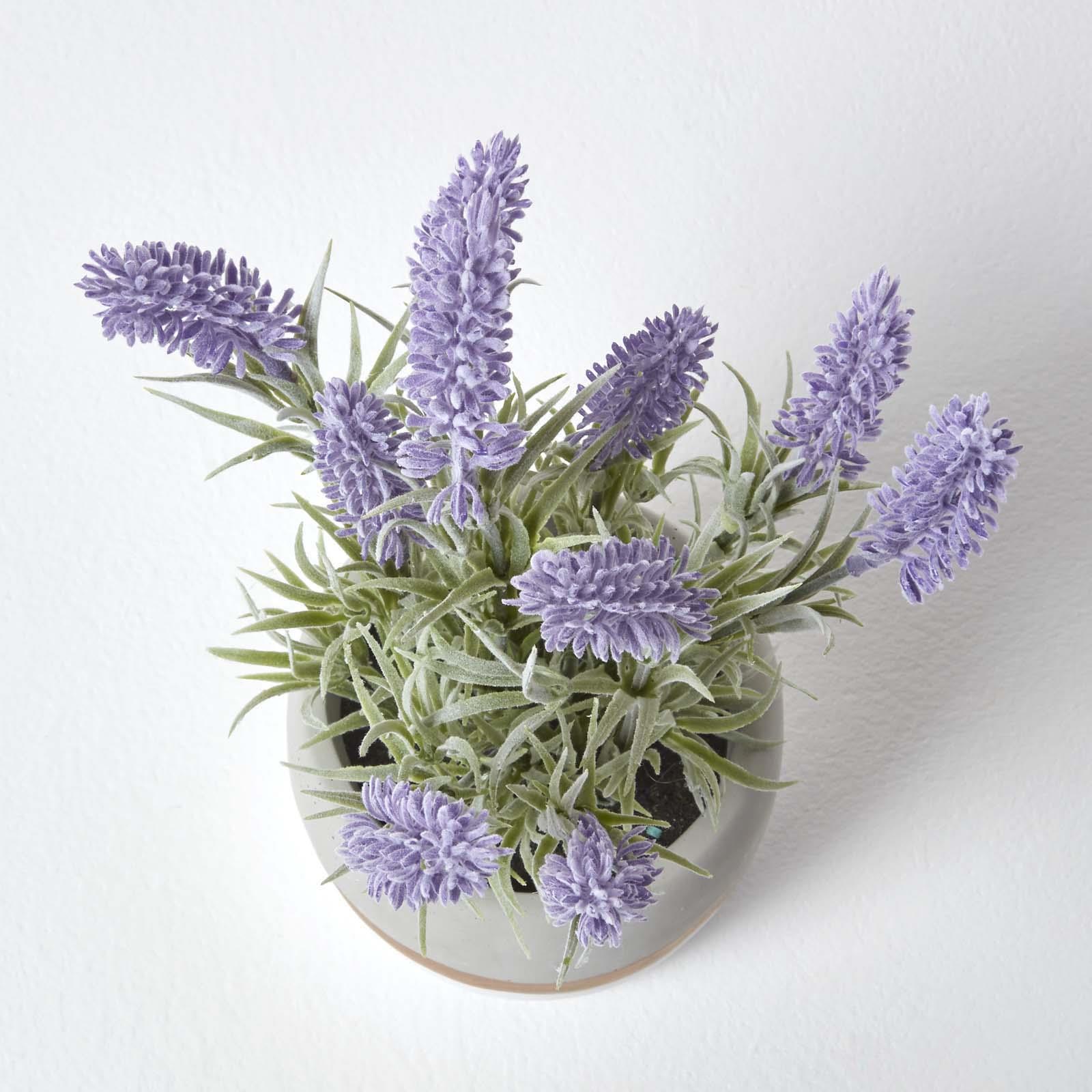 Artificial Lavender Plants in Decorative Vintage Pot for Home/Office