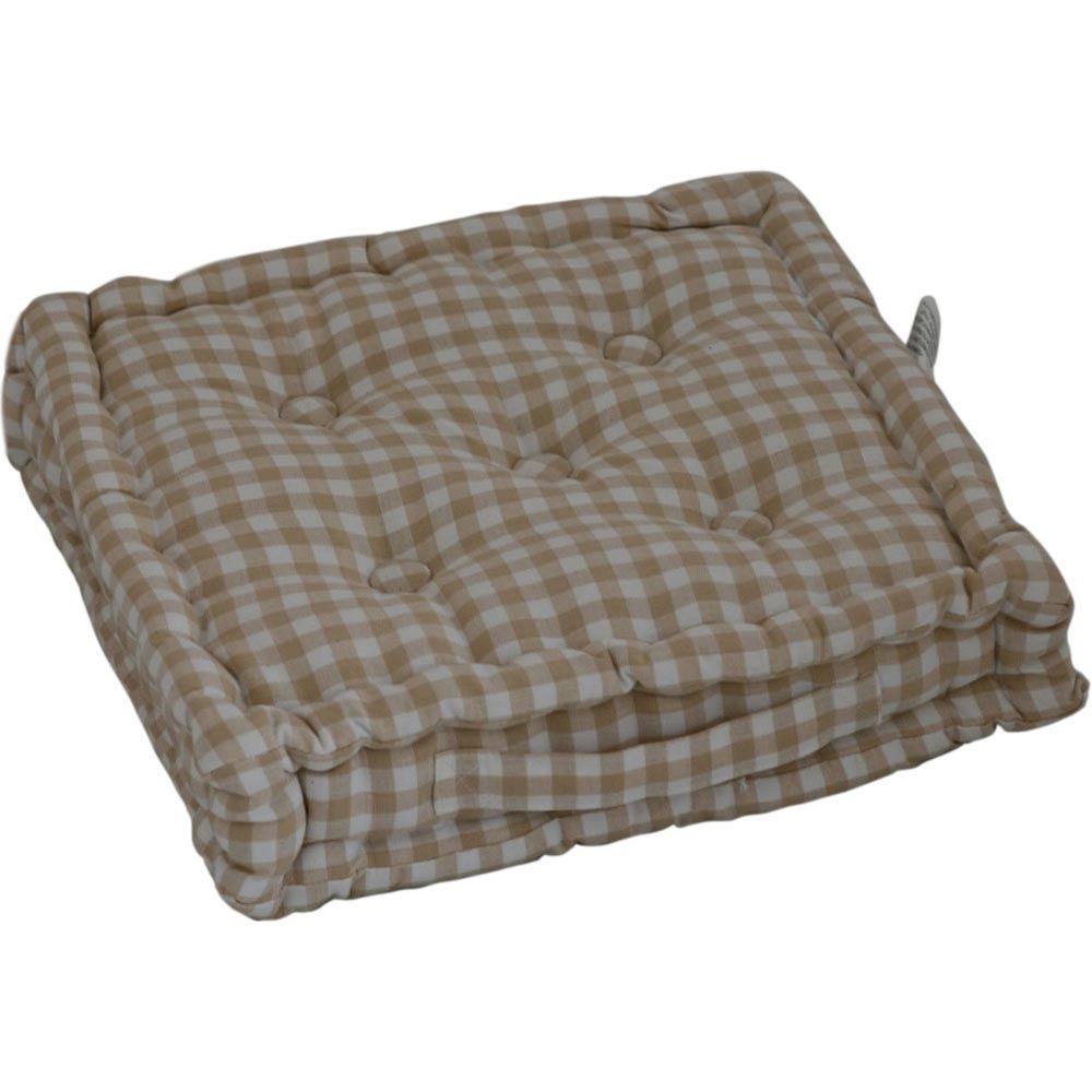 Gingham Check Large Floor Cushions Outdoor Garden Dining Booster Seat Pads eBay