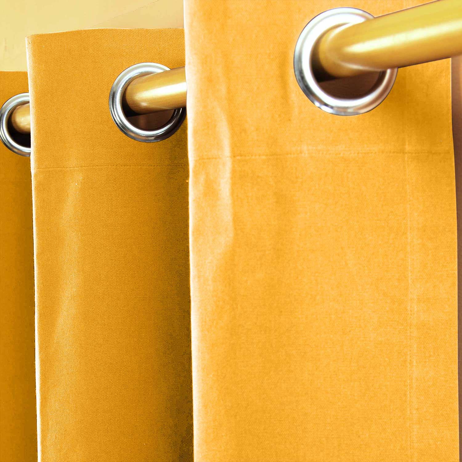 Plain Dyed Heavy Cotton Curtain Eyelet Ready Made Ring Top White, Blue