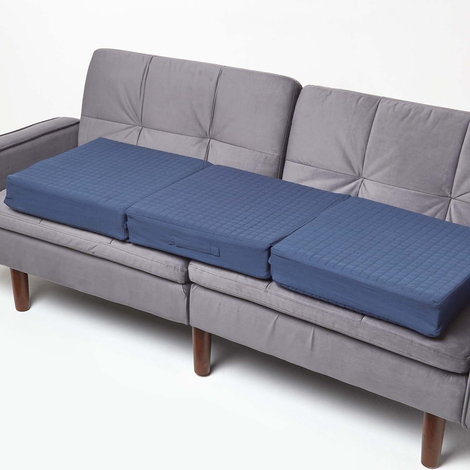 3 Seater Quilted Orthopaedic Booster Cushion Cover with Zip - Picture 24 of 50