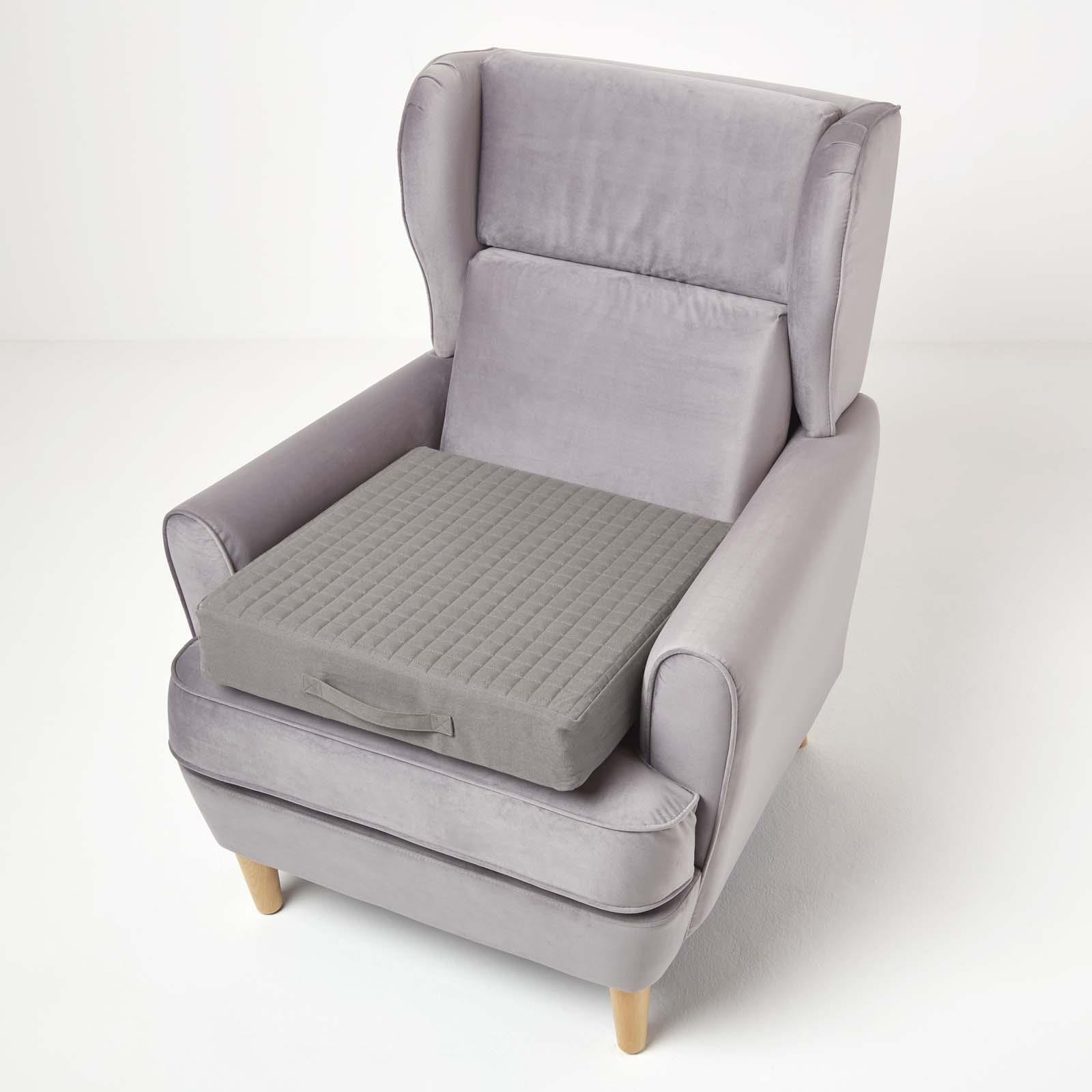 Quilted Armchair Booster Cushion with Removable Cover Firm Orthopaedic Foam - Picture 18 of 43