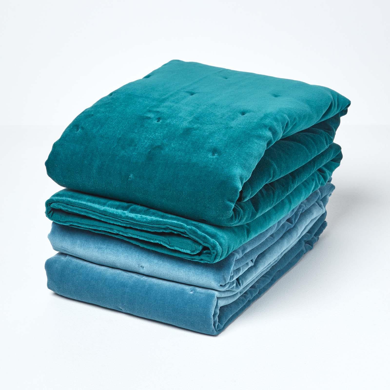 Luxurious Super Soft Cotton Velvet Woven Washable Quilted Sofa or Bed Throw - Picture 7 of 57