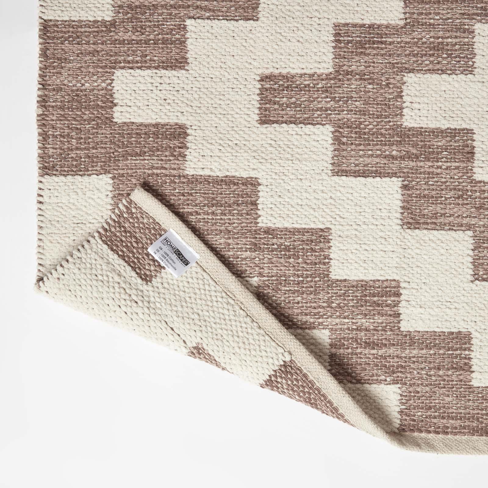 Handgewebter Kelim Teppich Läufer Wolle & Baumwolle im traditionellen Muster mit Quasten - Bild 70 von 92