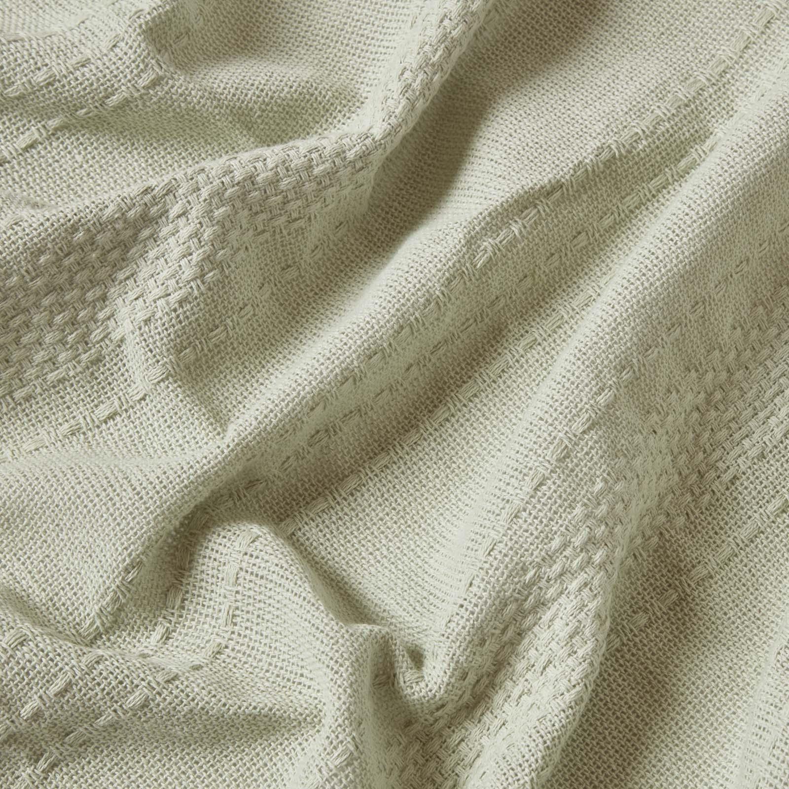 100% Cotton Lightweight Handwoven Textured "KASHI" Throw Blanket with Tassels - Picture 23 of 25