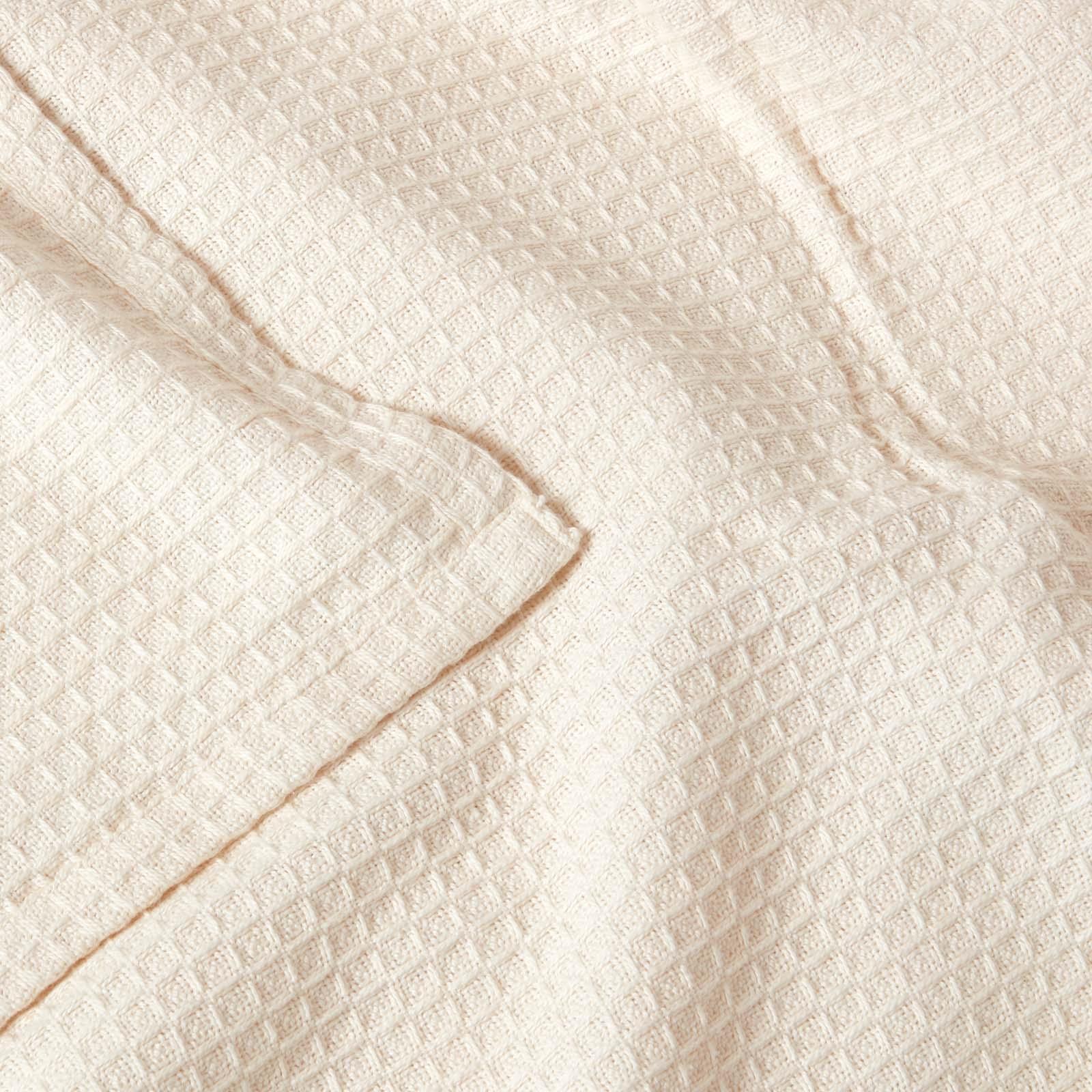 Organic Cotton Waffle Blanket/ Throw Blue, Pink, Green, Natural, White - Picture 12 of 28