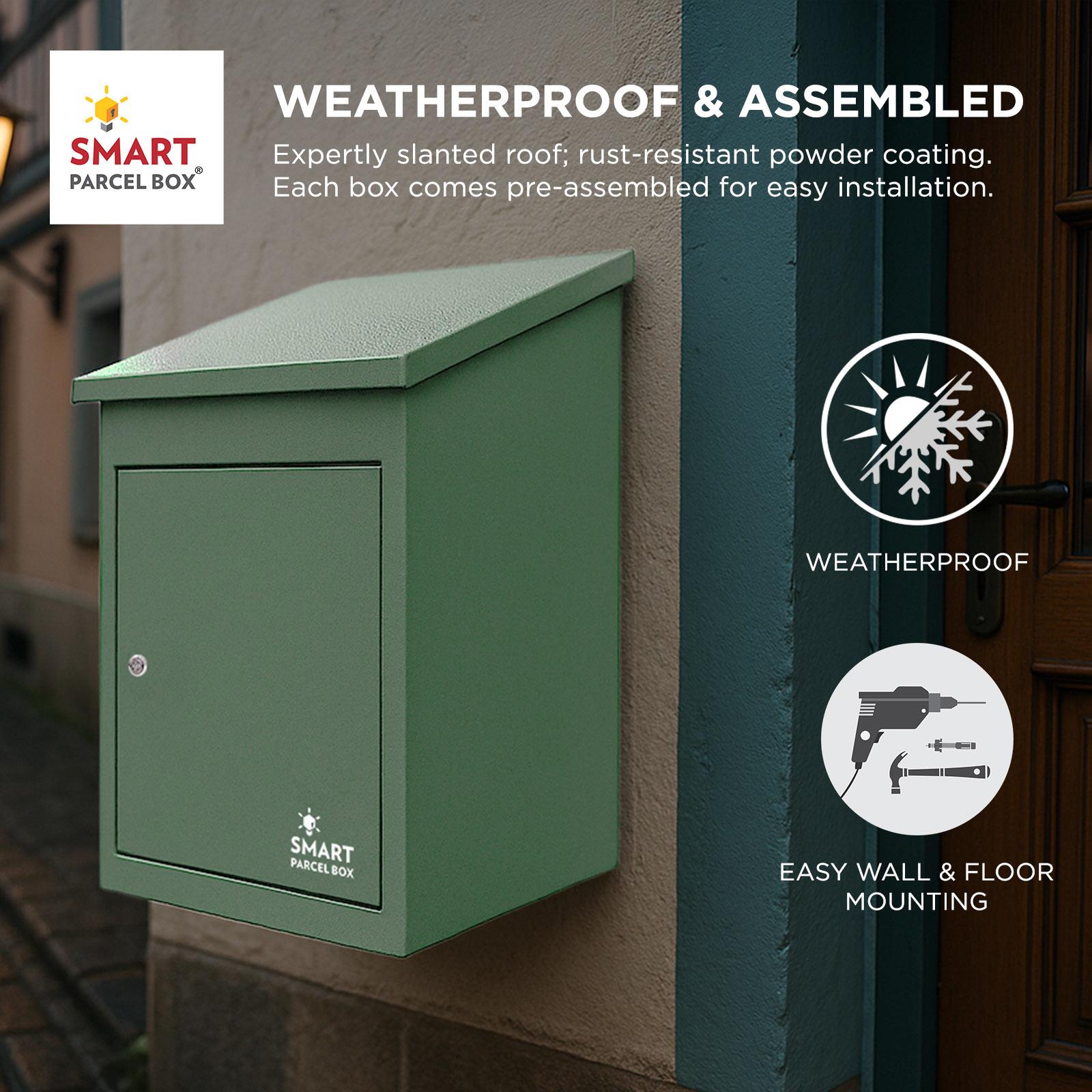 Medium Parcel Delivery Drop Box Lockable Home Storage Letter Post Box - Picture 41 of 64
