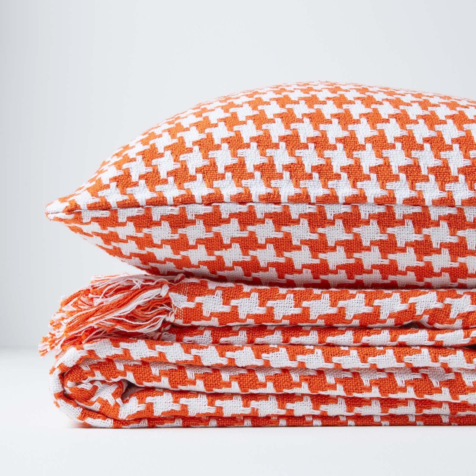 Houndstooth Cotton Check Extra Large Sofa Bed Throws Blanket Dogtooth Bedspreads - Picture 15 of 25