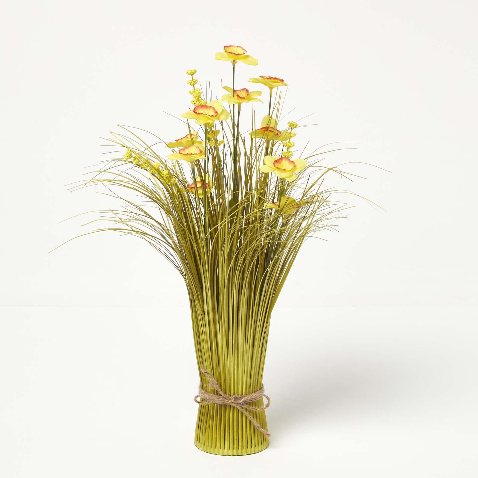 Artificial Meadow Flower And Grass Arrangement Freestanding Indoor