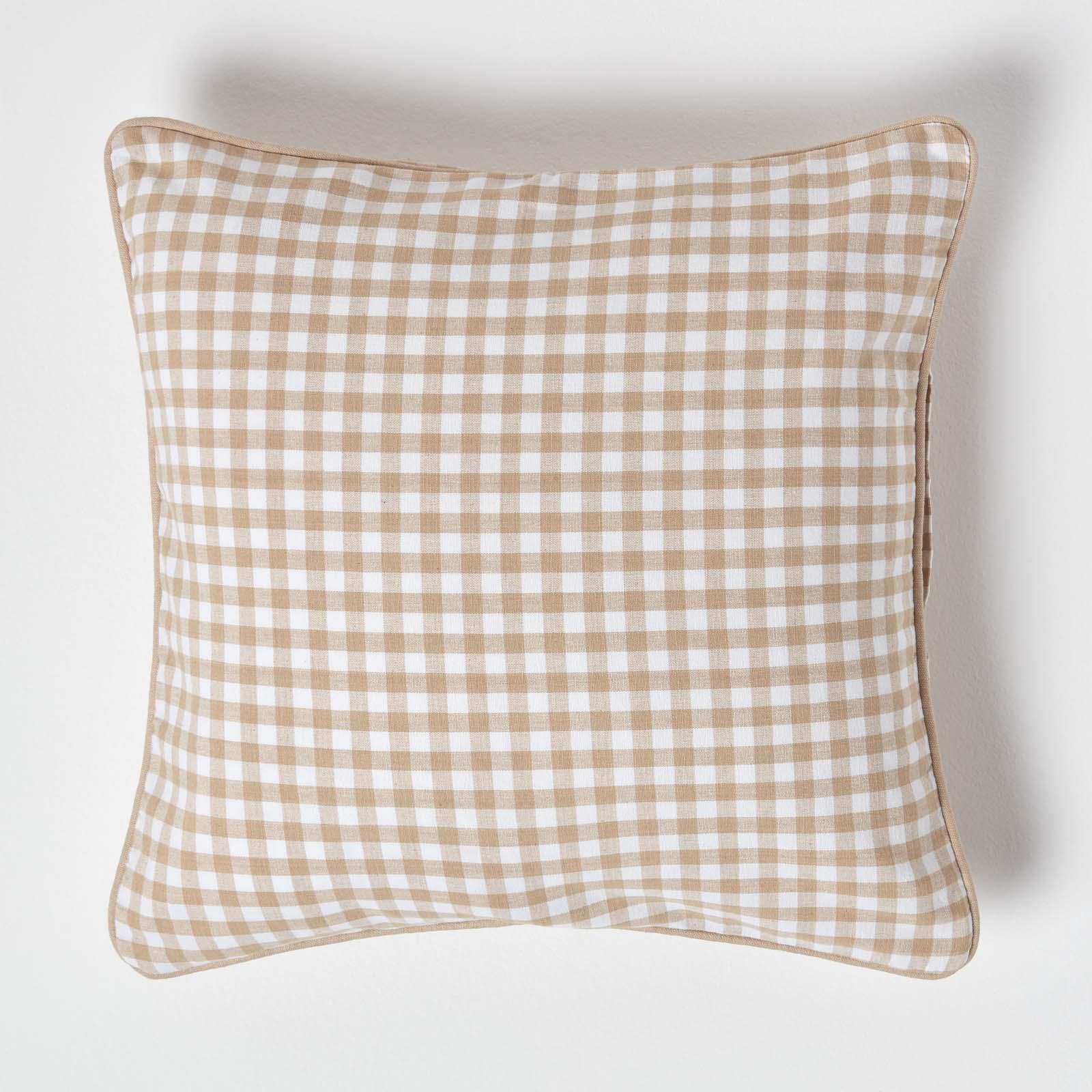 100 Cotton Gingham Check Cushion Cover Square Rectangular Sofa Pillow Case Ebay