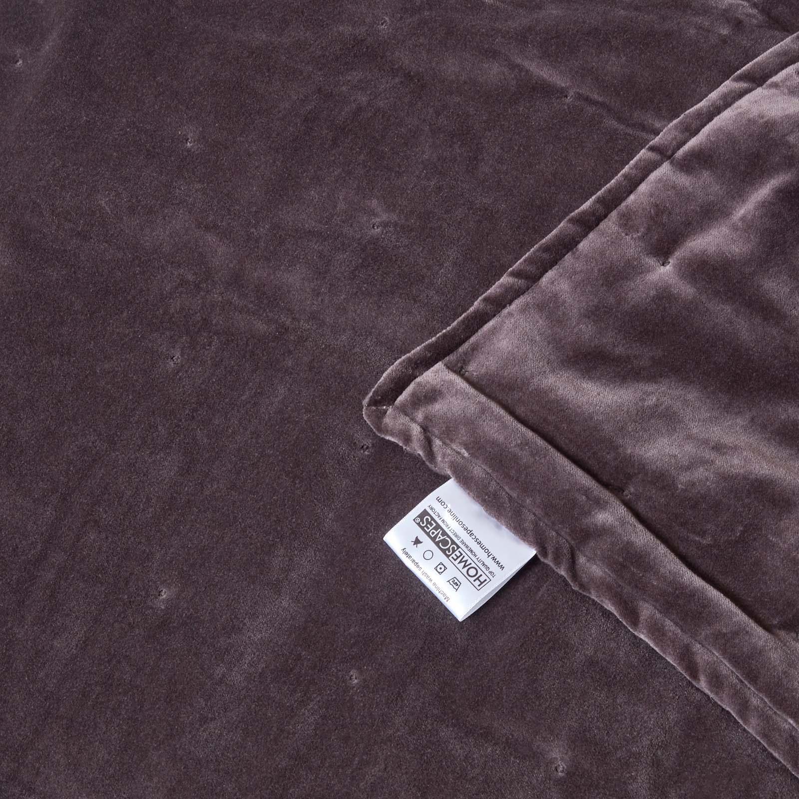 Luxurious Super Soft Cotton Velvet Woven Washable Quilted Sofa or Bed Throw - Picture 22 of 57