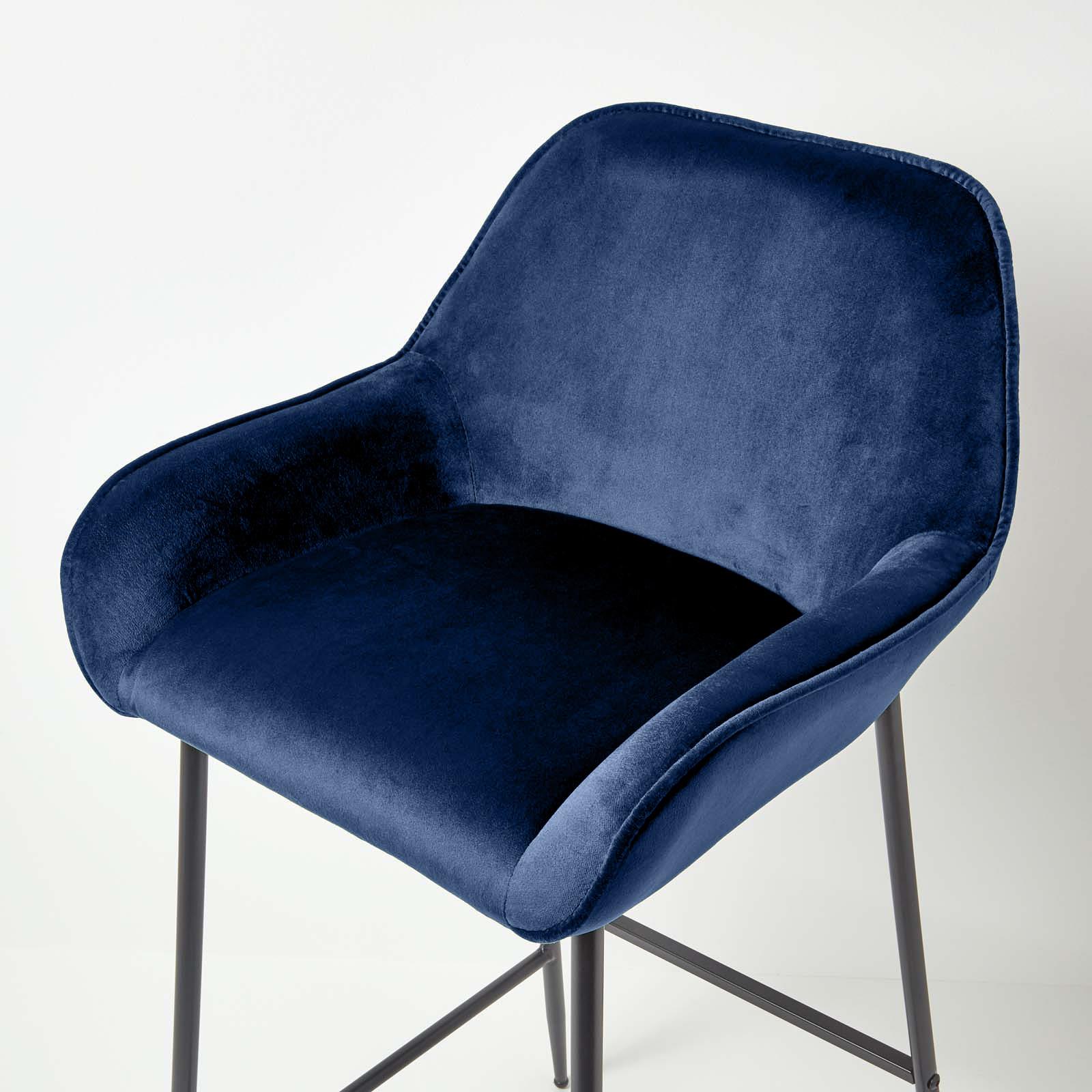 Velvet Bar Stool Chair On-Trend Kitchen Breakfast Bar Stool with Backrest - Picture 28 of 40