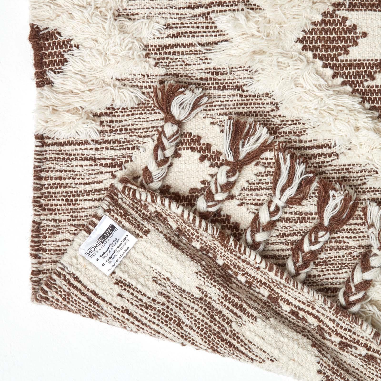 Handmade Cotton & Wool Kilim Rugs Runner Multi Coloured Geometric Diamond Carpet - Picture 57 of 64