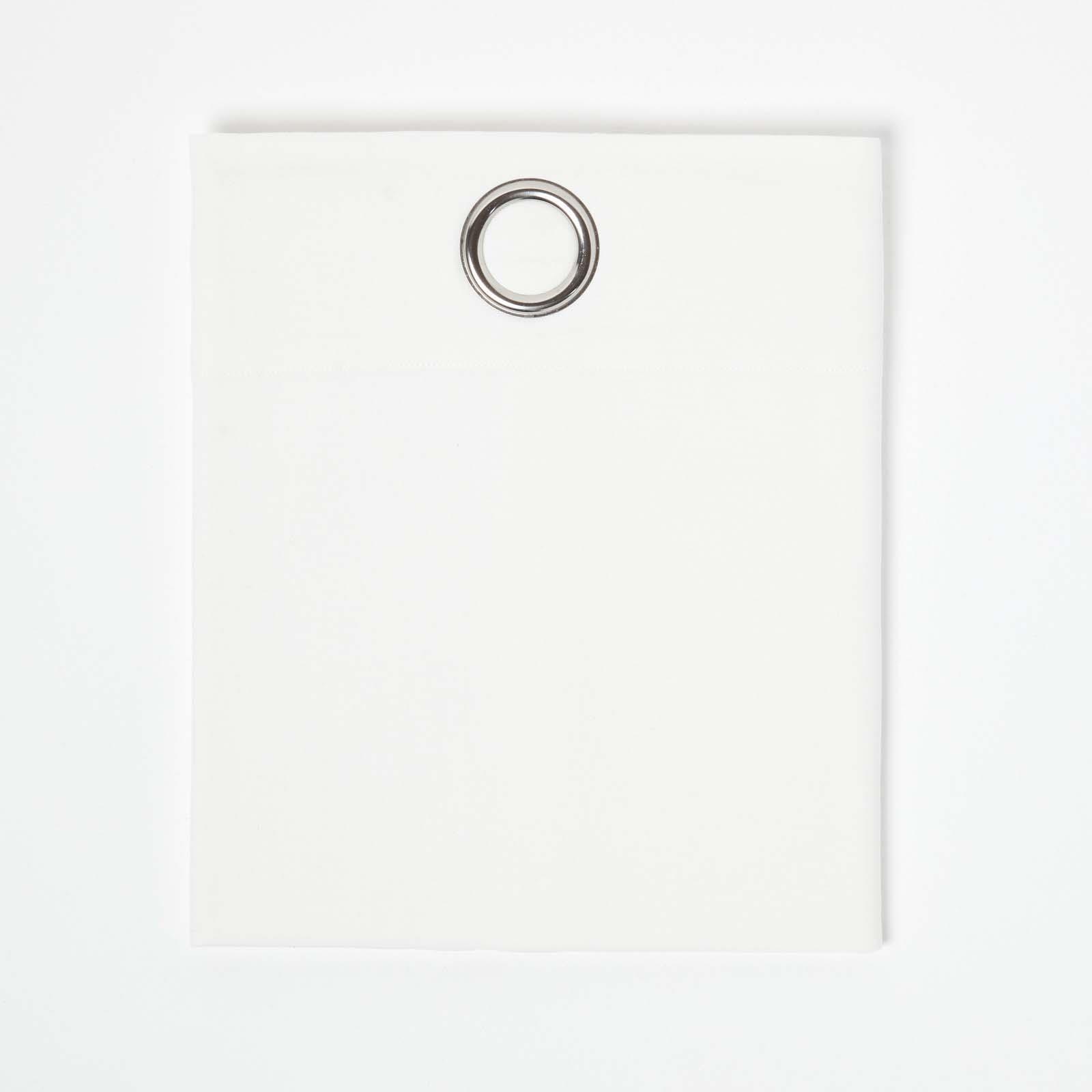 Plain Dyed Heavy Cotton Curtain Eyelet Ready Made Ring Top White, Blue, Grey - Picture 60 of 83