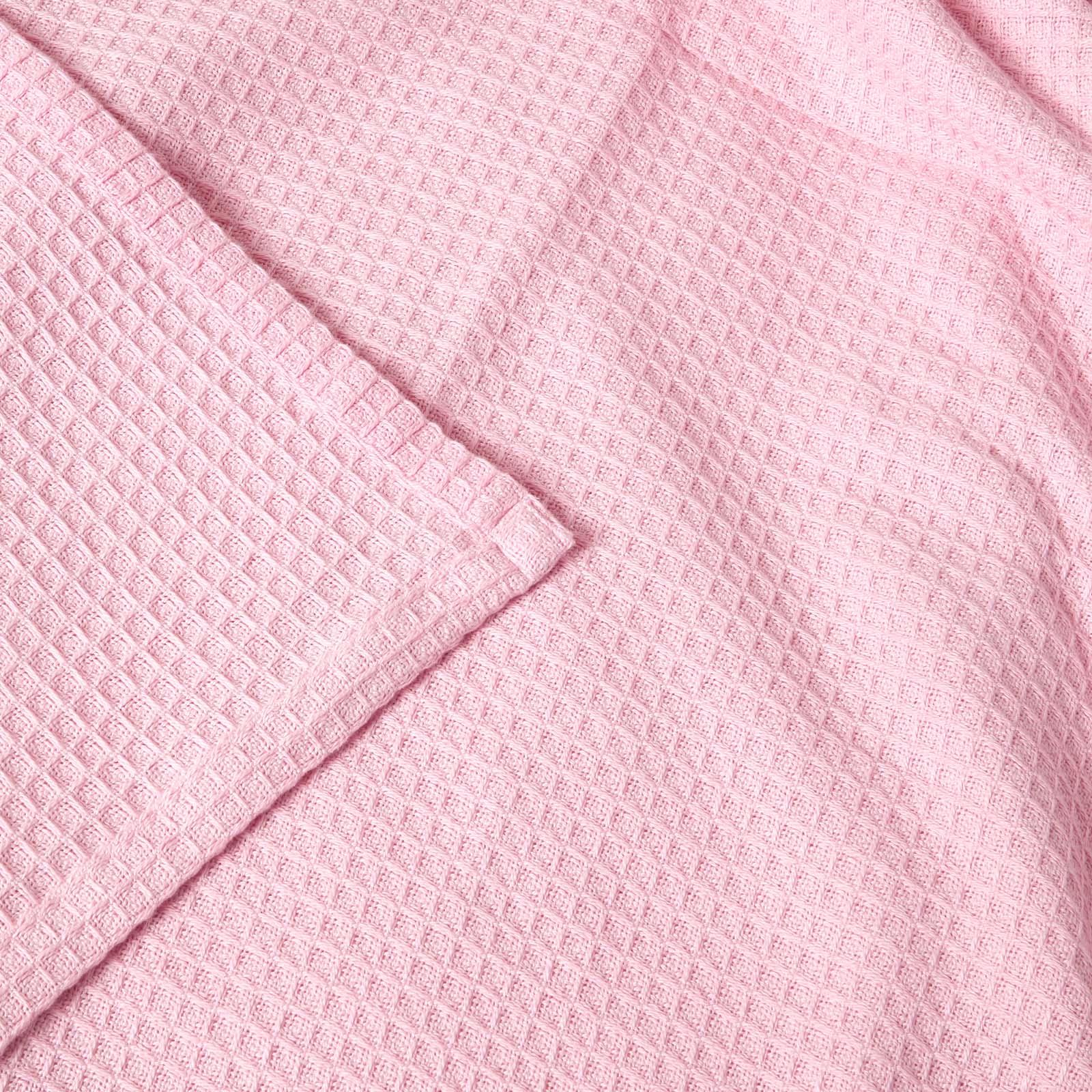 Organic Cotton Waffle Blanket/ Throw Blue, Pink, Green, Natural, White - Picture 18 of 28