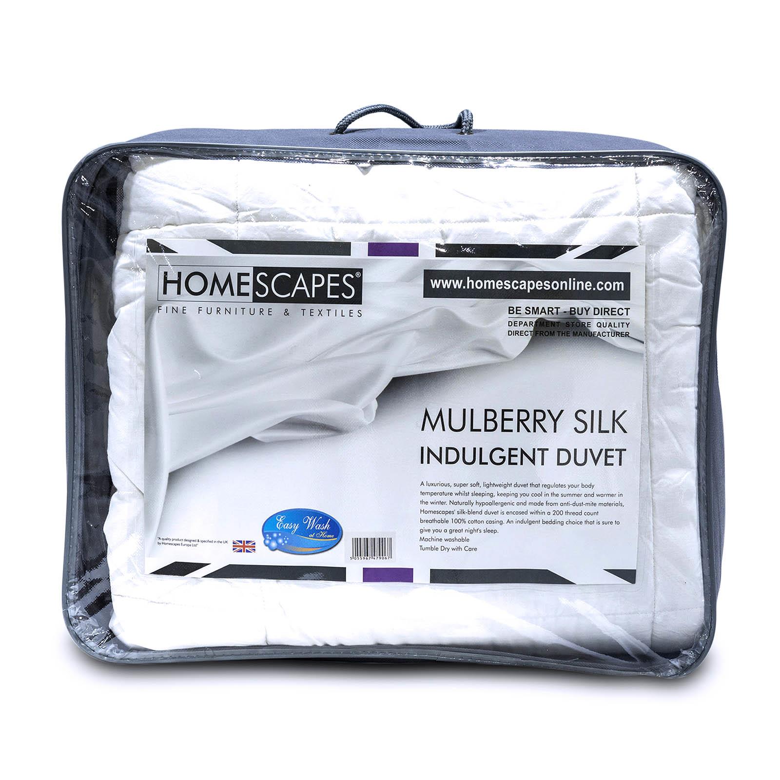 Natural Mulberry Silk Duvets 4.5 and 13.5 Togs for Summer & Winter