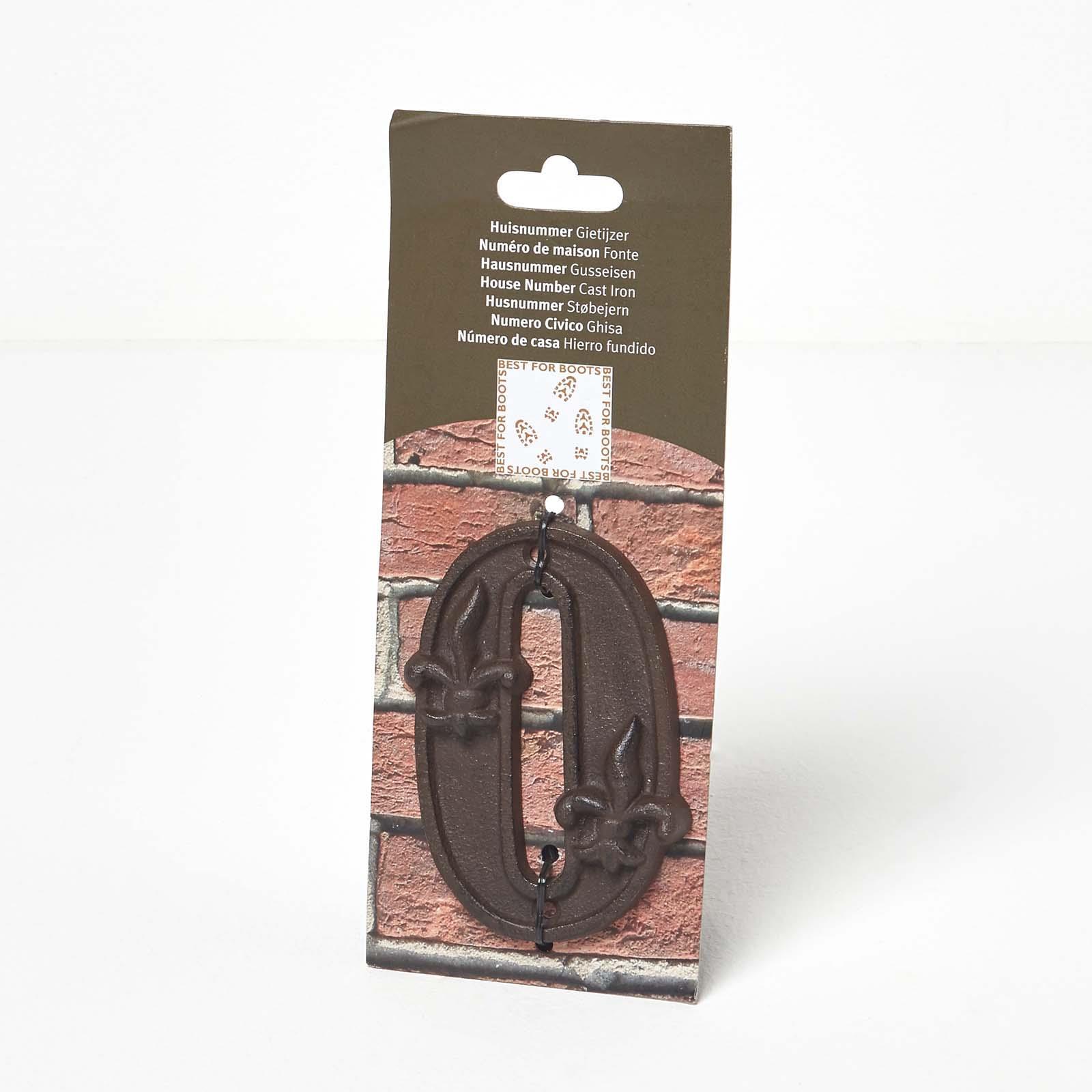 Brown Antique Cast Iron Door Number Sign Address 0-9 Traditional Design - Picture 5 of 41