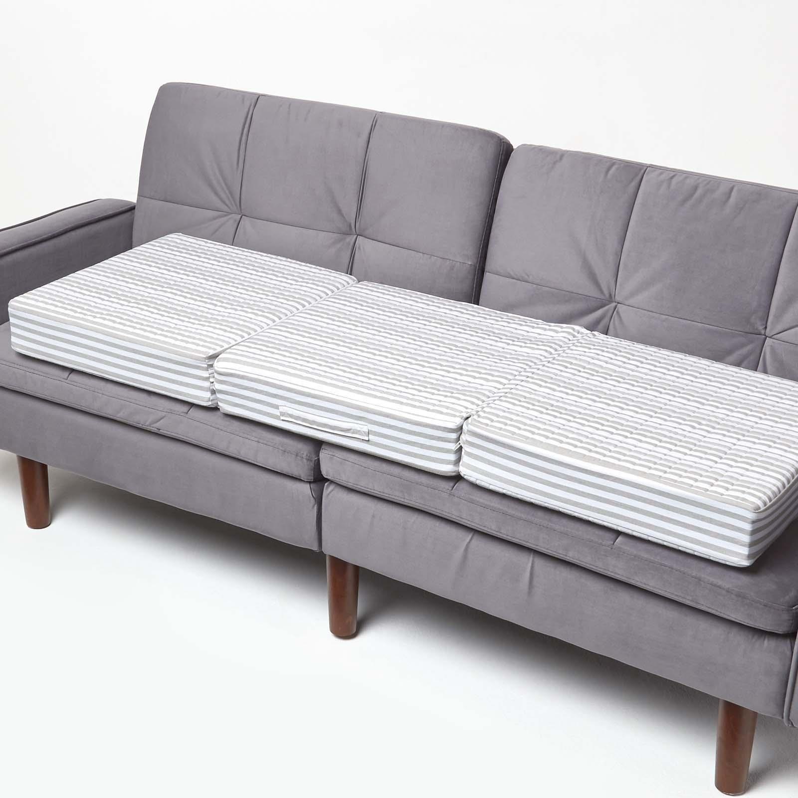 3 Seater Quilted Orthopaedic Booster Cushion Cover with Zip - Picture 17 of 50