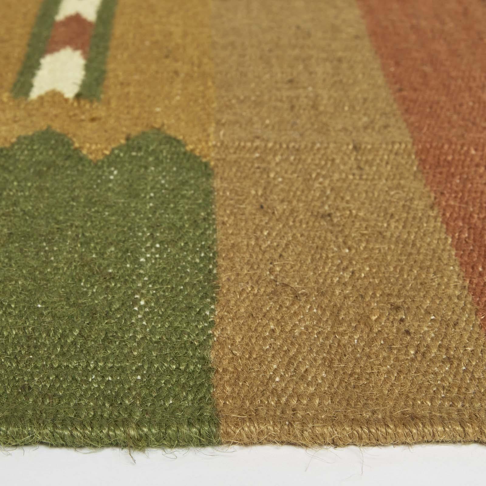 Handwoven Kilim Rug Runner Cotton & Jute in Traditional Pattern with Tassels - Picture 14 of 15