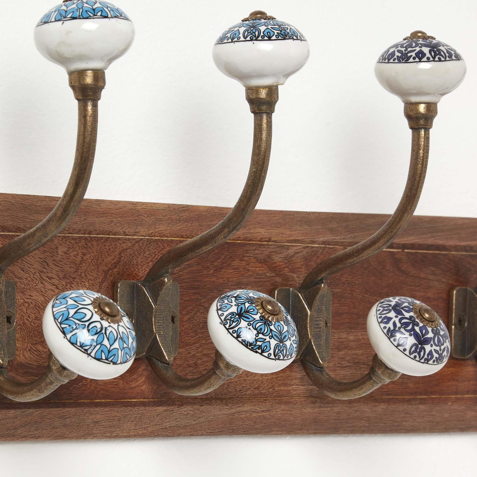 Wall Mounted Vintage style Decorative Coat Rack Hook Hangers with 2 and 4 Hooks - Picture 12 of 32