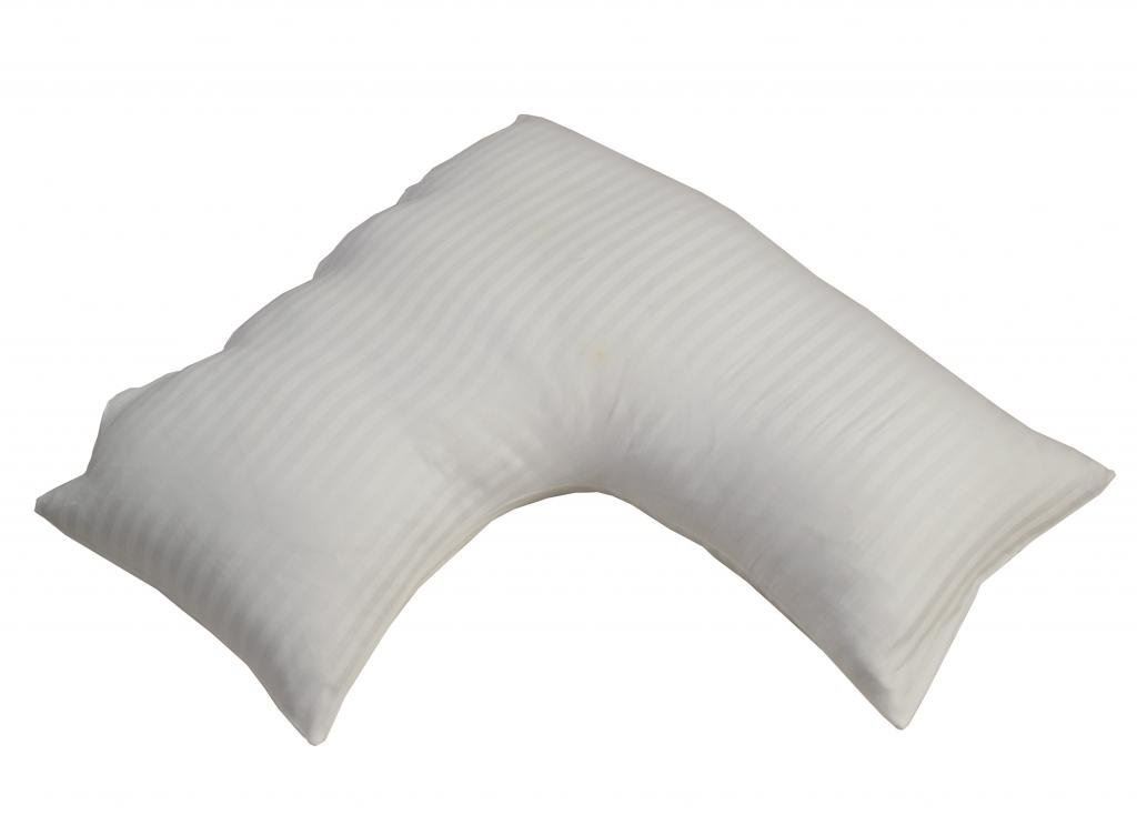 Egyptian Cotton V Shaped Pillow Cases Luxury 330 TC Satin Striped
