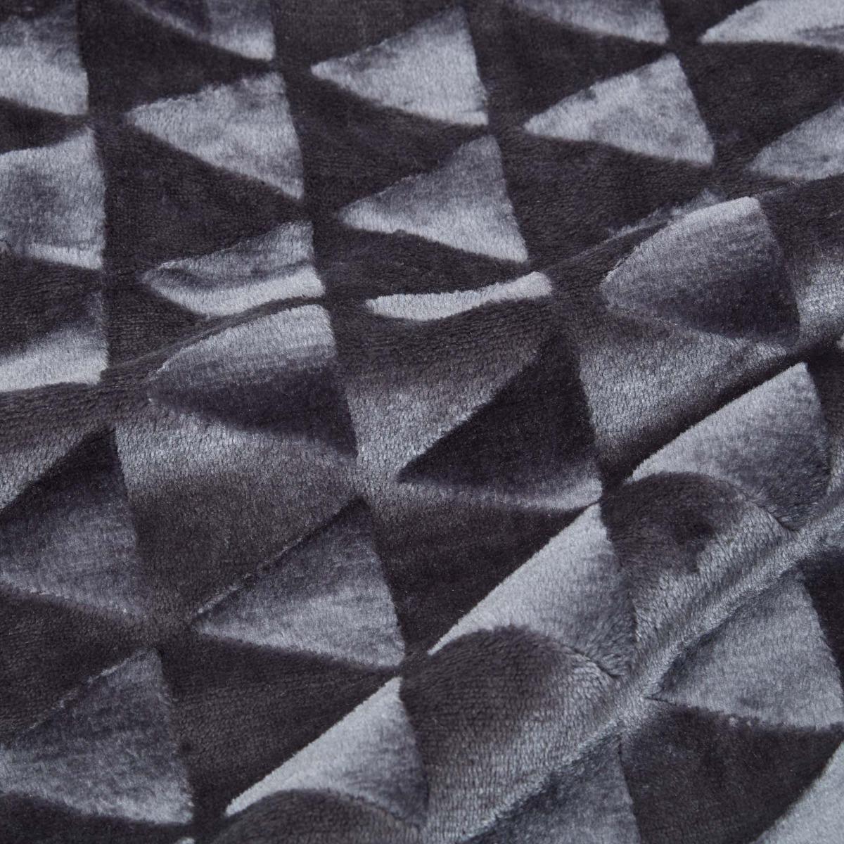 Velvet Throw Over Sofa Bedspread Geometric Triangle Soft Bed Protector Cover - Picture 12 of 74