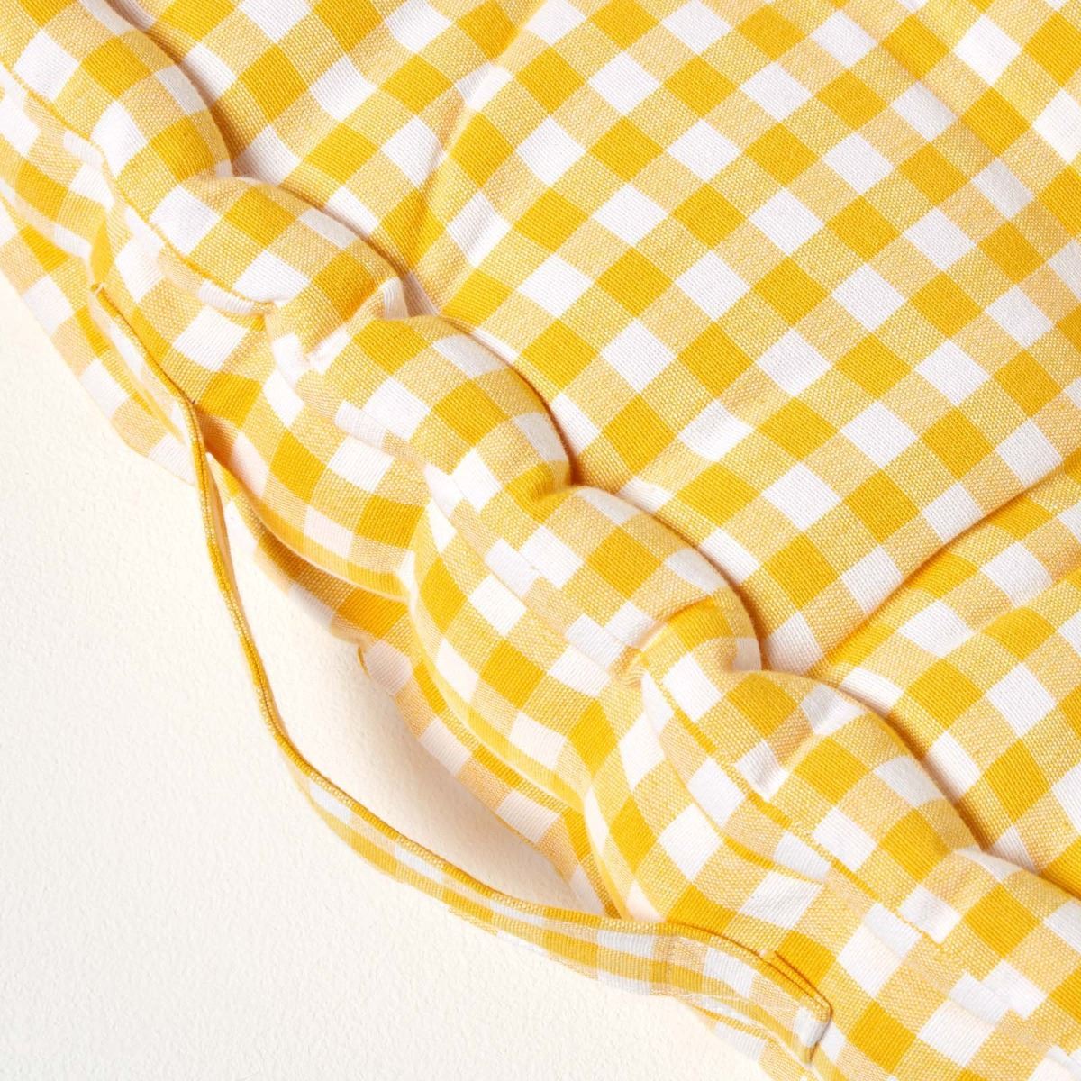 Gingham Check Large Floor Cushions Outdoor Garden Dining Booster Seat Pads - Picture 23 of 25