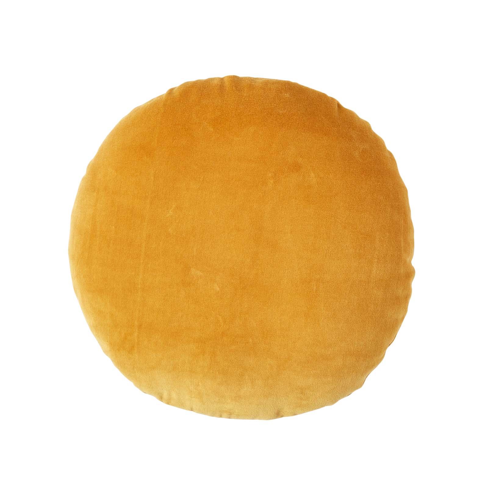 Luxury Super Soft Cotton Round Filled Plain Scatter Cushion, 40cm Diameter - Picture 18 of 26