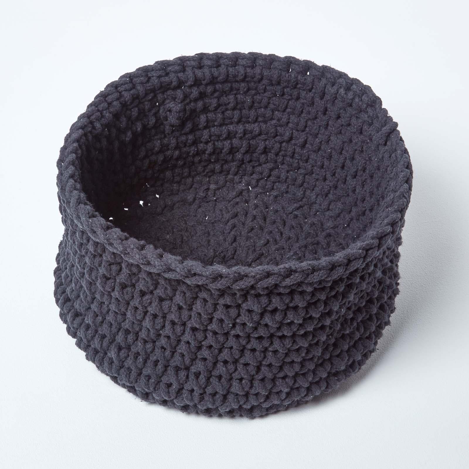 100% Cotton Round Knitted Storage Basket Books & Cloths Storage Handmade Basket - Picture 5 of 135
