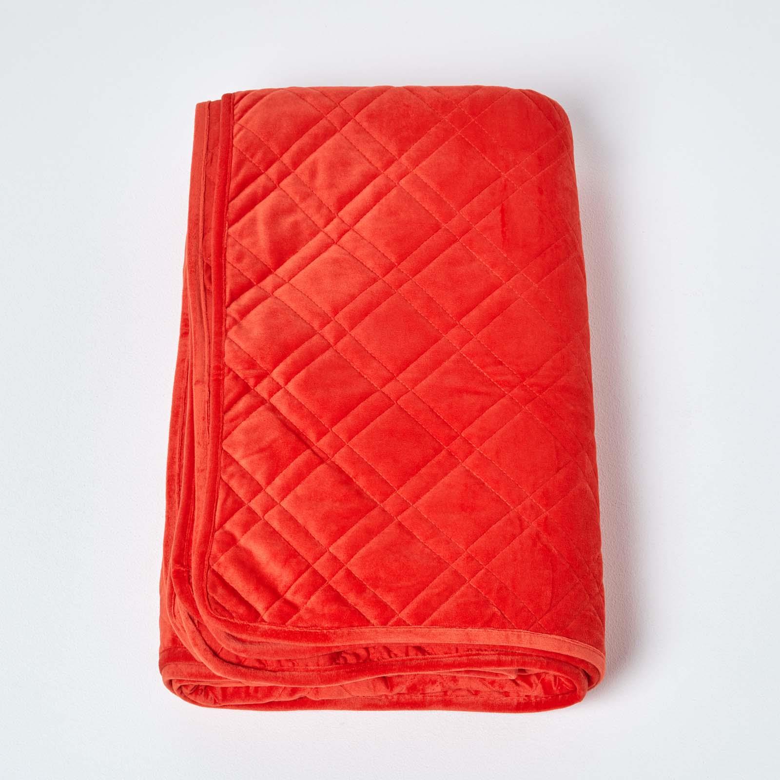 Quilted Velvet Bedspread Geometric Bed Throw Super Soft Coverlet Quilt Blanket - Picture 33 of 35