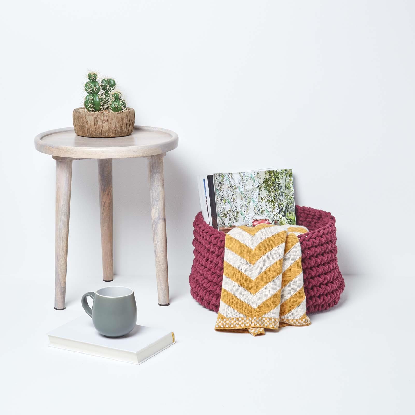 100% Cotton Round Knitted Storage Basket Books & Cloths Storage Handmade Basket - Picture 113 of 135
