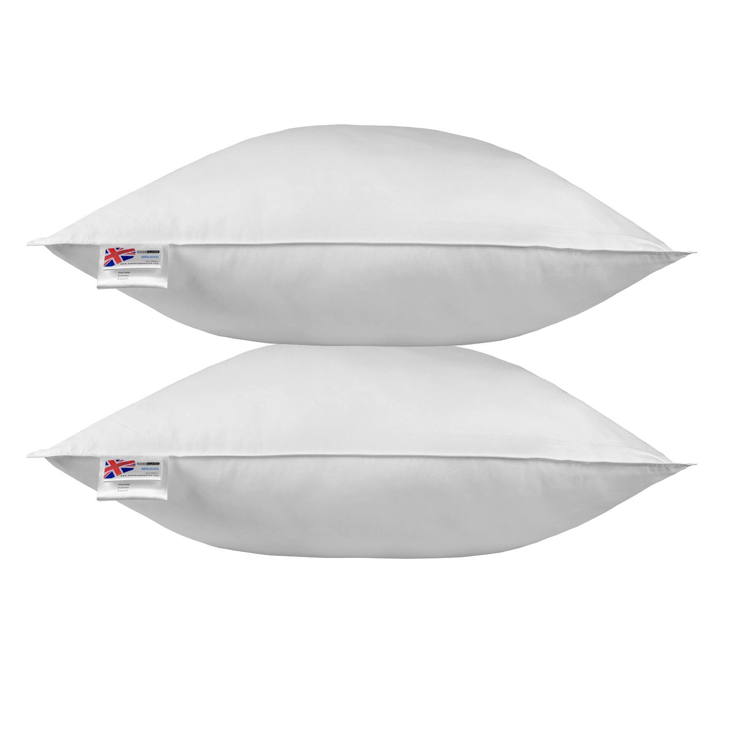 Continental European Size Duck Feather Single & Pillow Pair - 100% Cotton Casing - Picture 3 of 21
