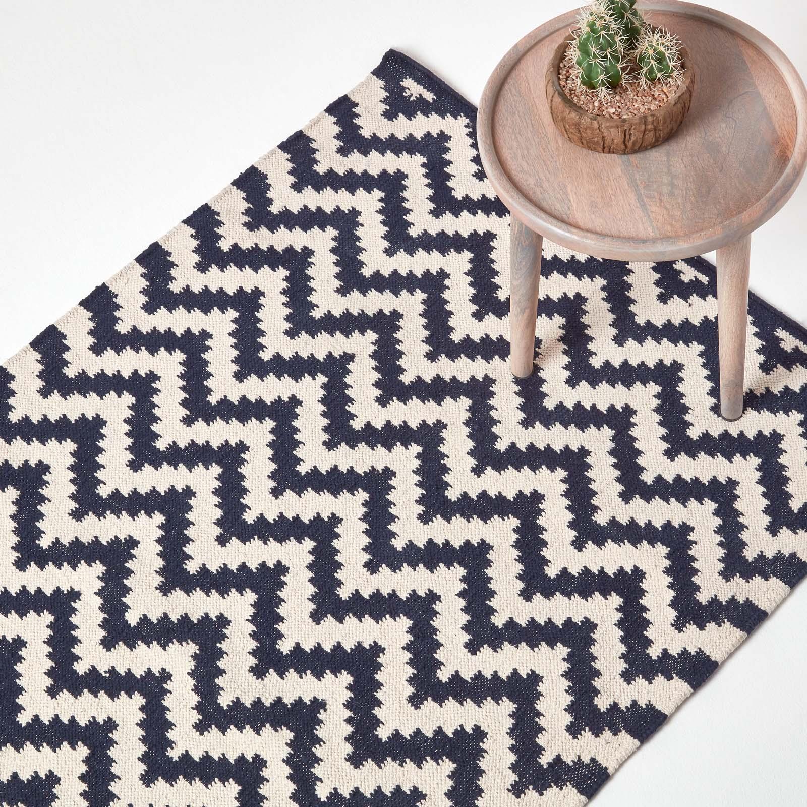 Handmade Cotton & Wool Kilim Rugs Runner Multi Coloured Geometric Diamond Carpet - Picture 16 of 64