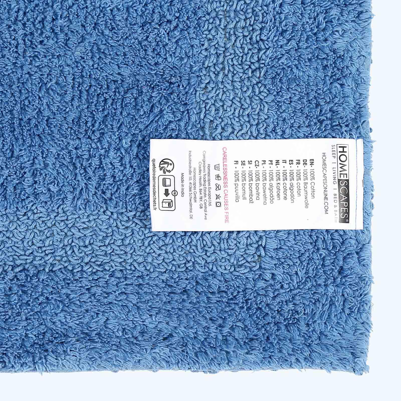 100% Cotton Luxury Reversible Extra Large Bath Mat 70x120cm Thick, Soft Non-Slip - Picture 28 of 90