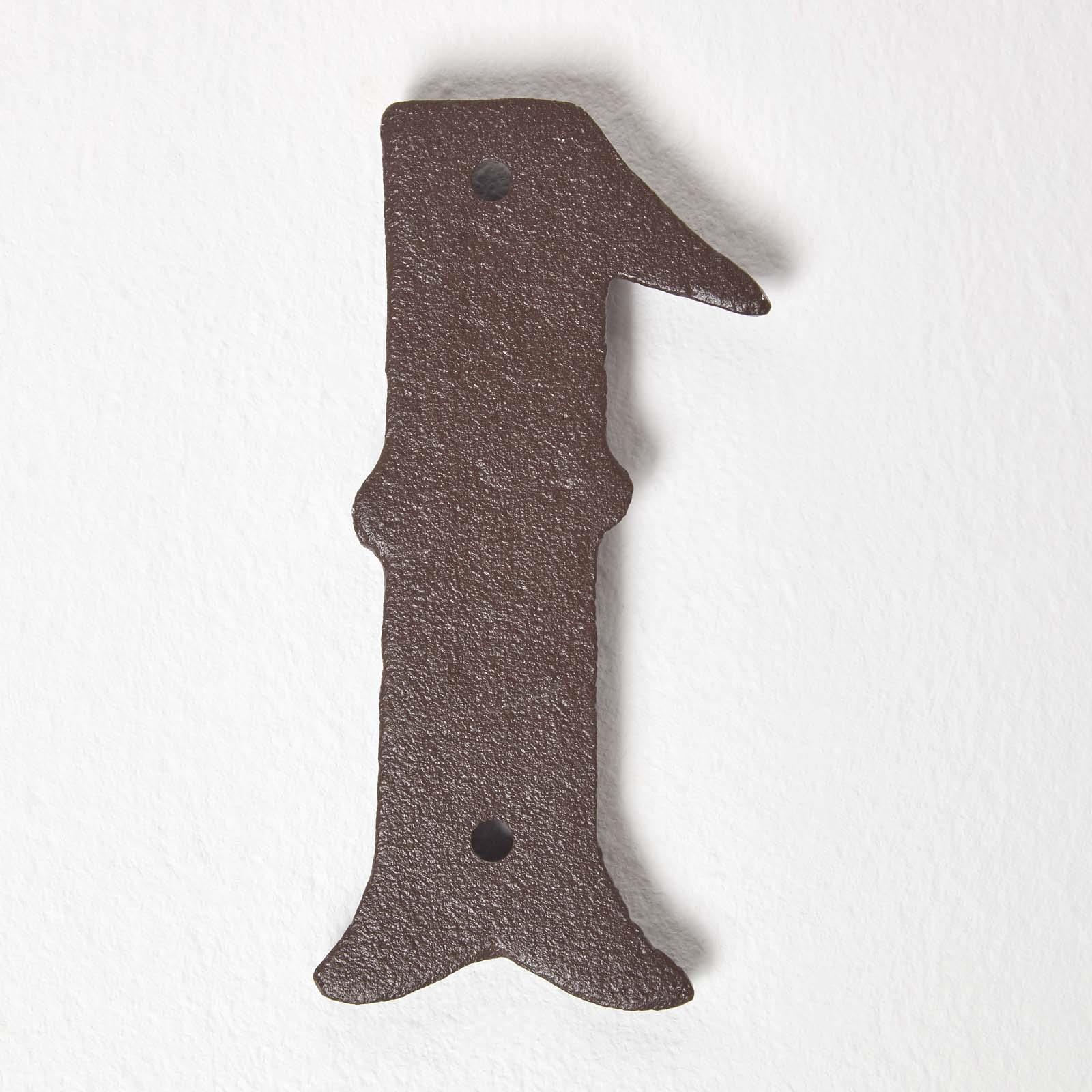 Brown Antique Cast Iron Door Number Sign Address 0-9 Traditional Design - Picture 7 of 41